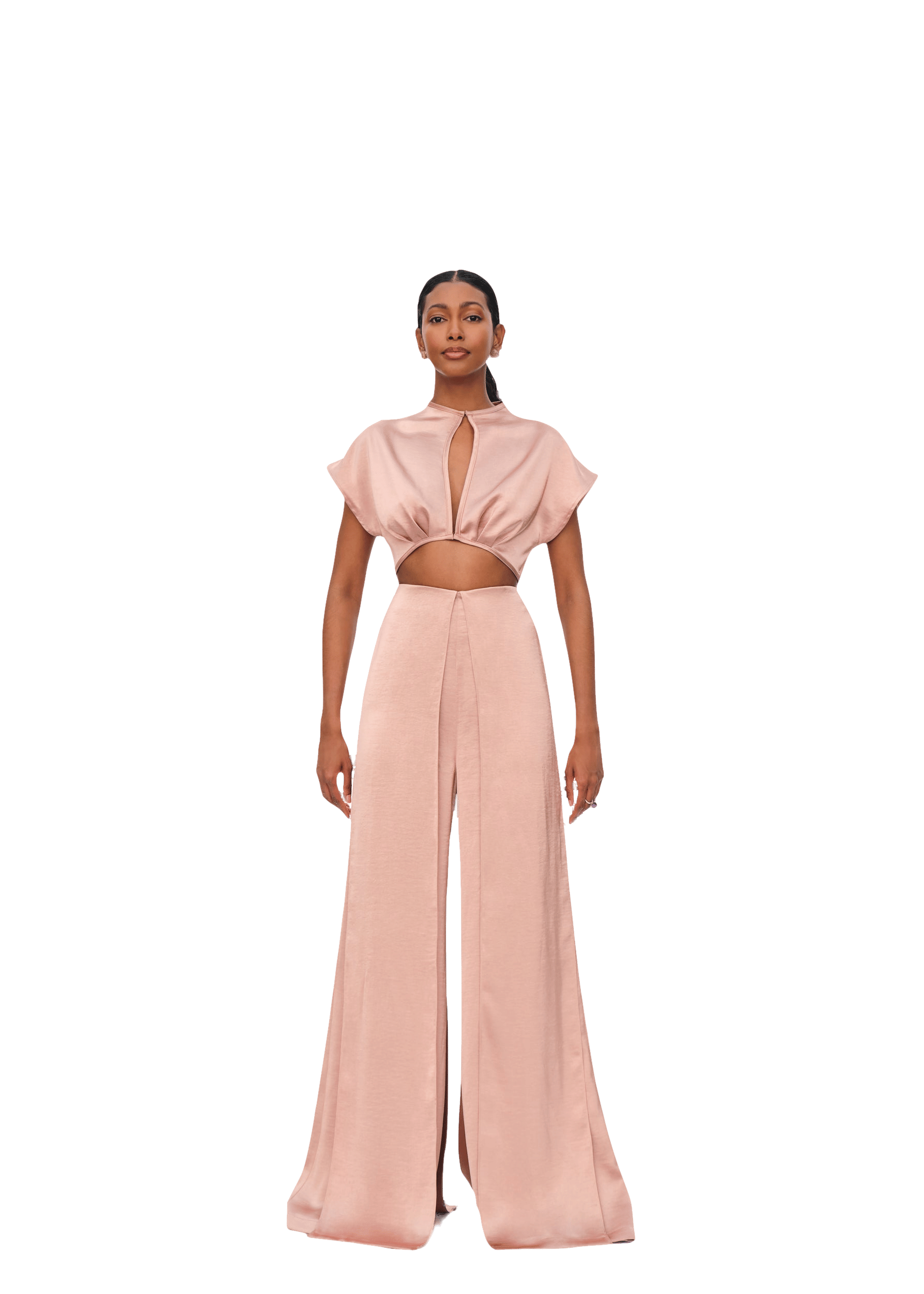 HAMI CROP TOP - PEARL PINK in Pink made by Andrea Iyamah
