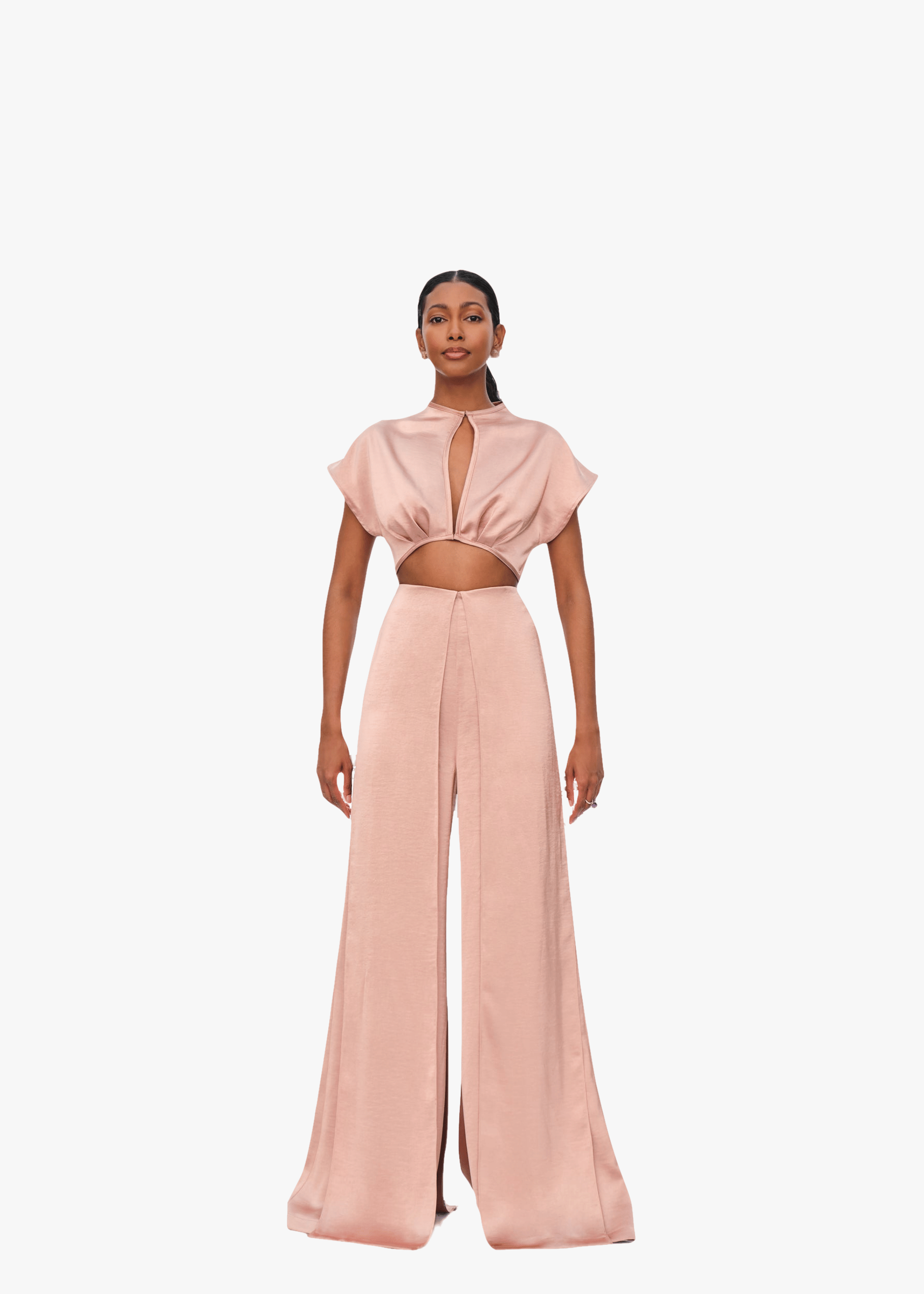 HAMI CROP TOP - PEARL PINK in Pink made by Andrea Iyamah