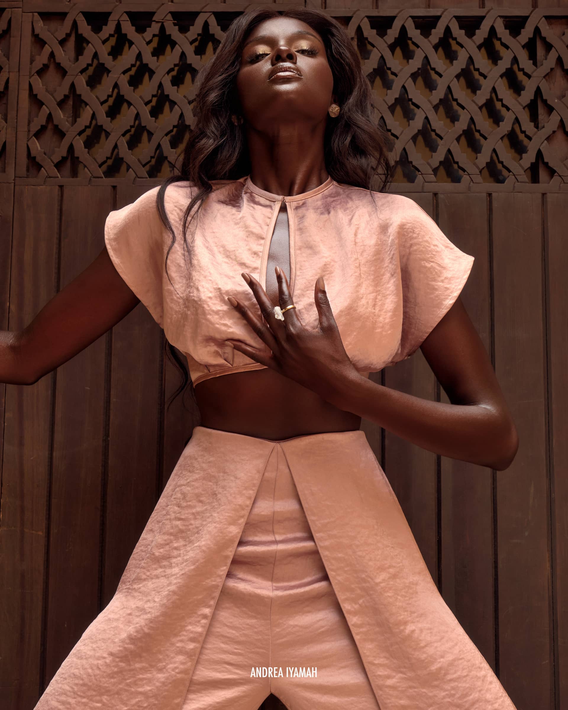 HAMI CROP TOP - PEARL PINK in Pink made by Andrea Iyamah
