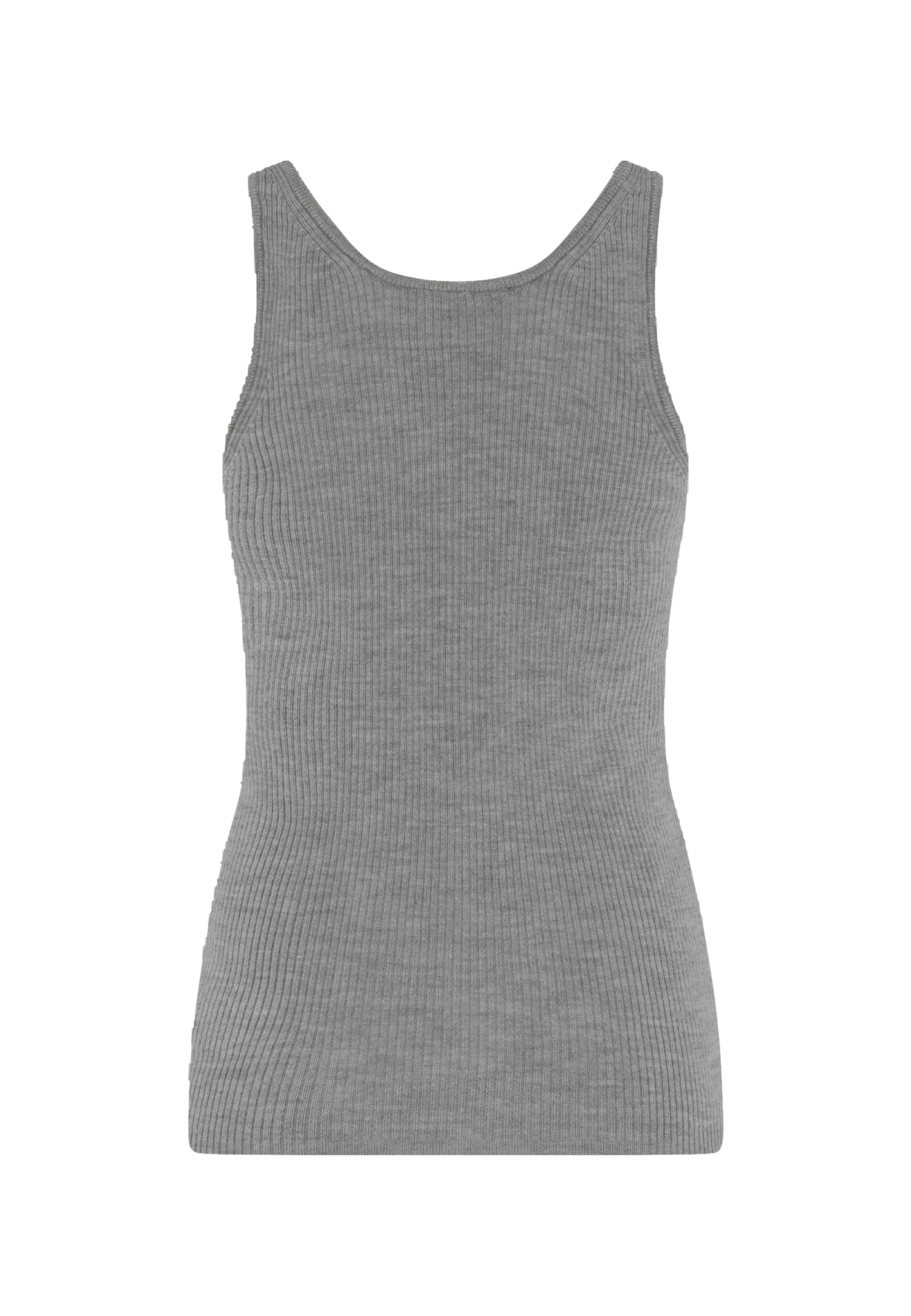 Tropea Top Merino Wool - Grey Melange in Grey made by HERSKIND