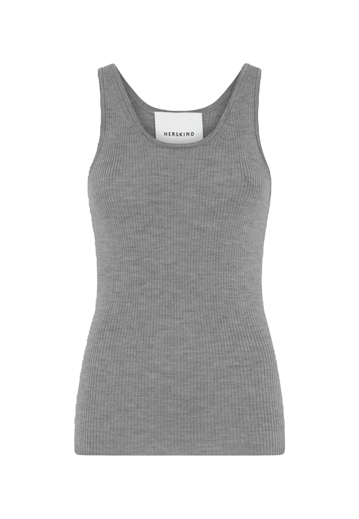 Tropea Top Merino Wool - Grey Melange in Grey made by HERSKIND