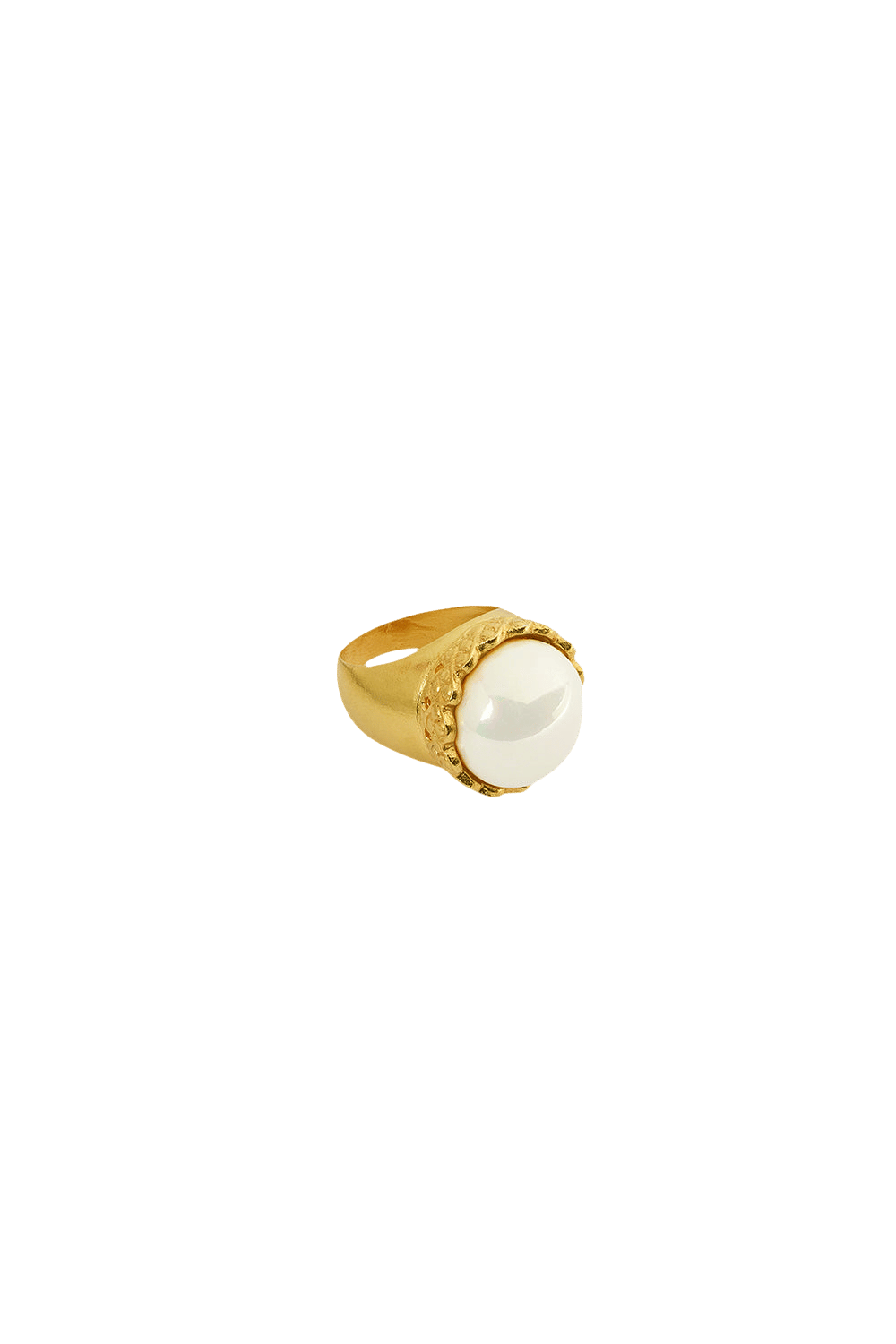 Pearl Gold Ring made by Lora Istanbul