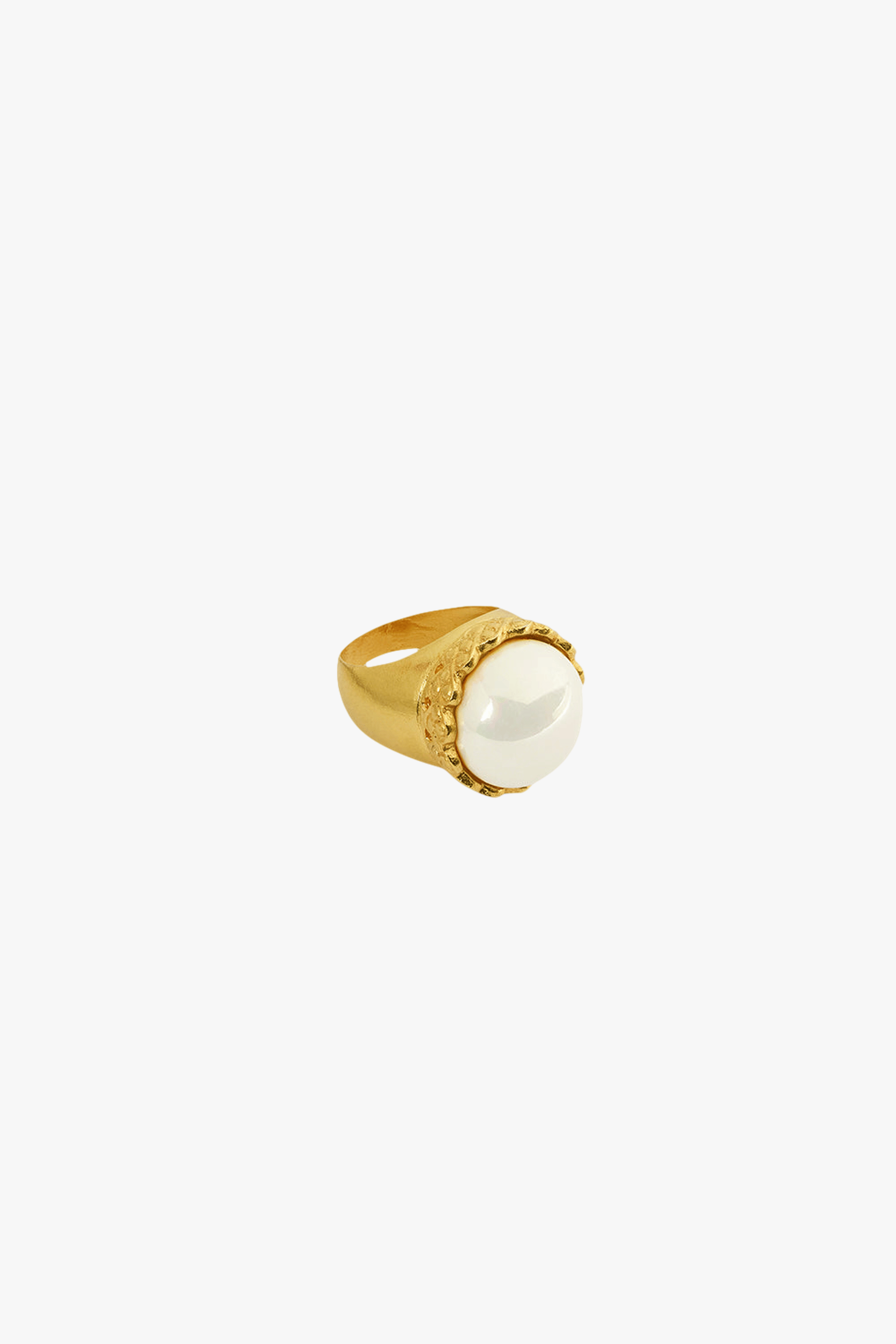 Pearl Gold Ring made by Lora Istanbul