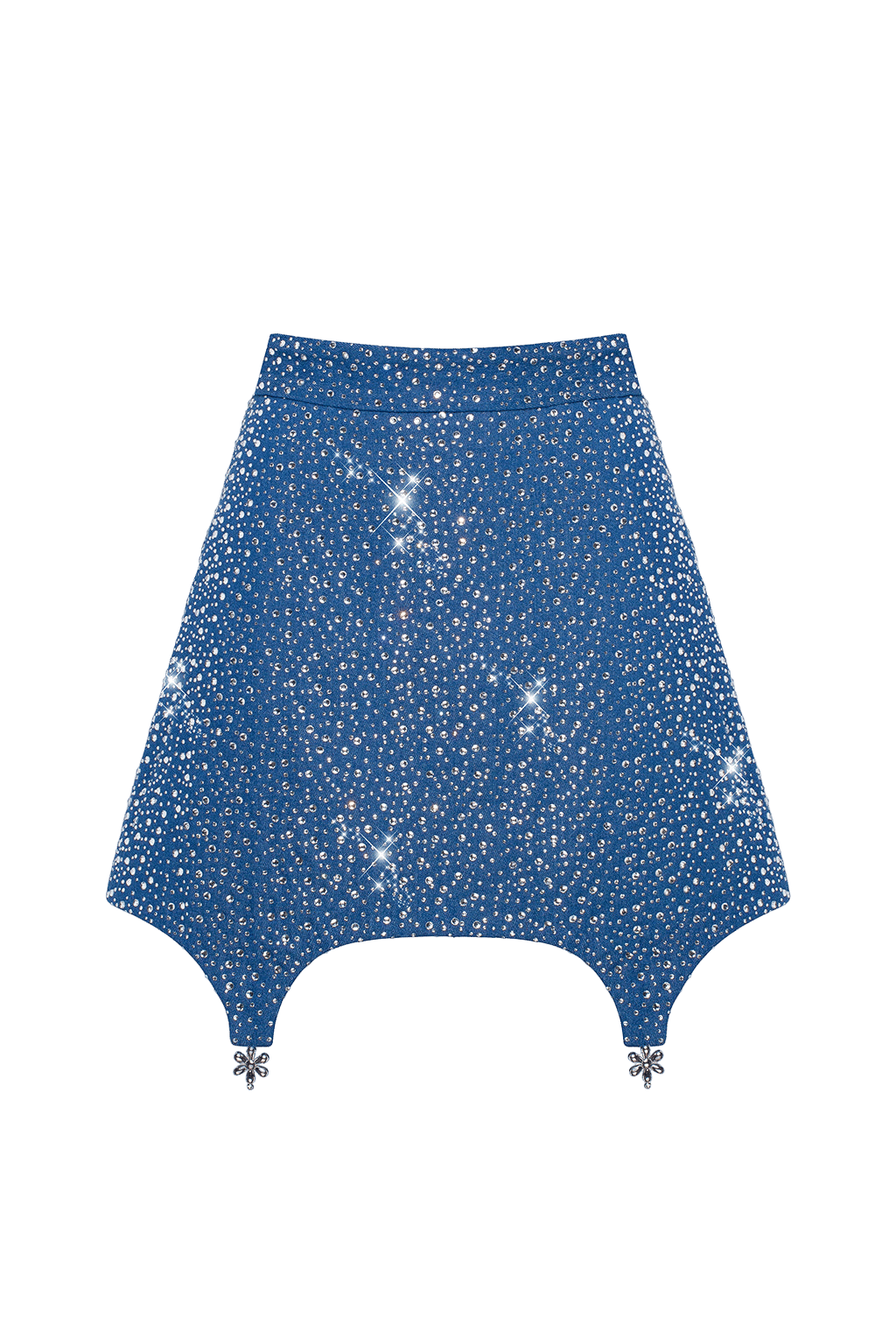 Shiny Denim Mini Skirt made by Guranda