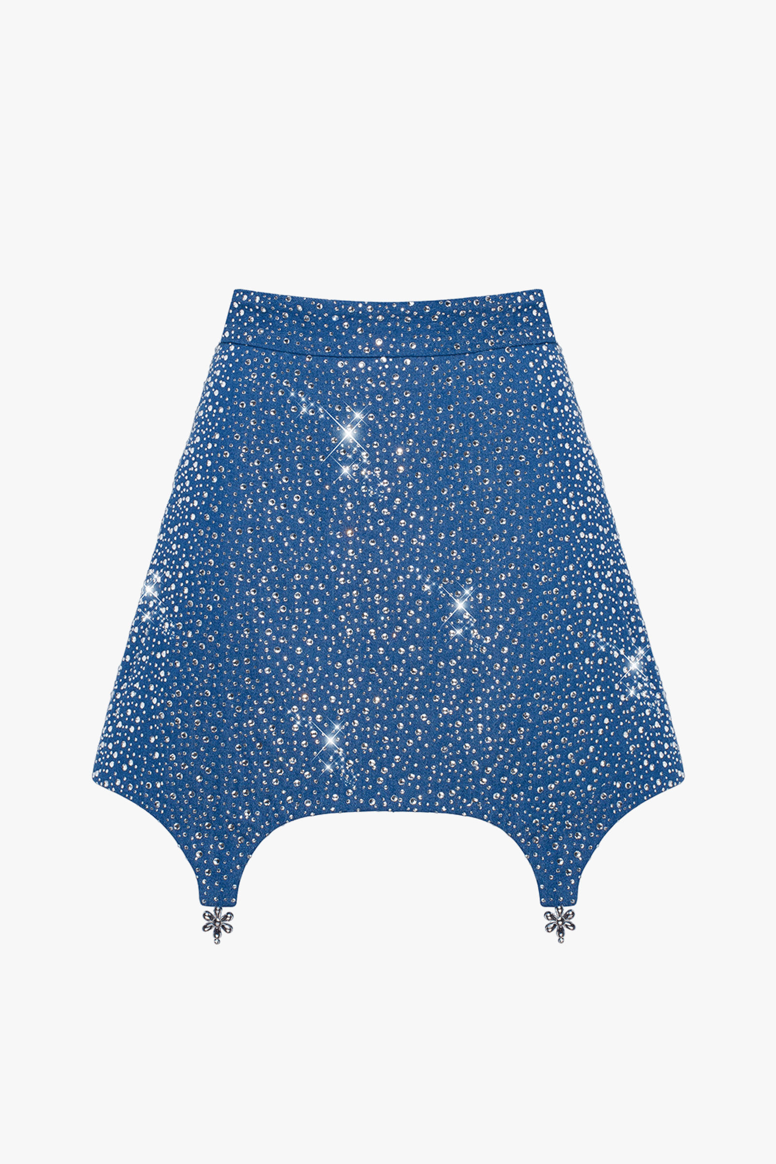 Shiny Denim Mini Skirt made by Guranda