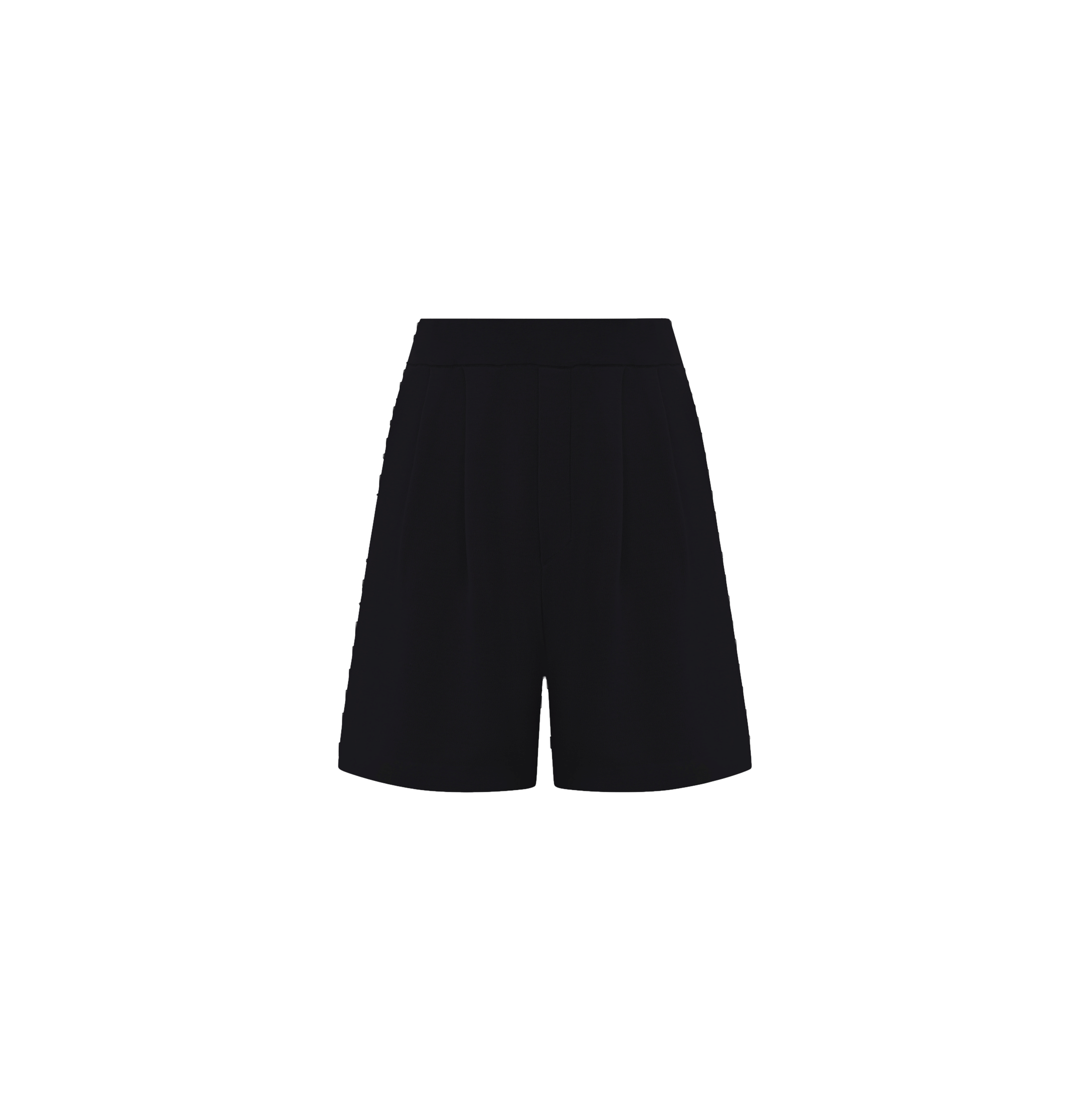 PLEATED WIDE-LEG SHORTS in Black made by CRUSH Collection