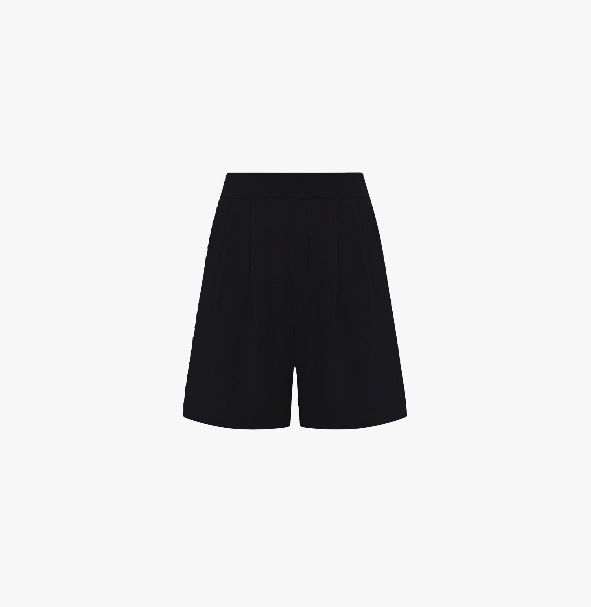 PLEATED WIDE-LEG SHORTS in Black made by CRUSH Collection