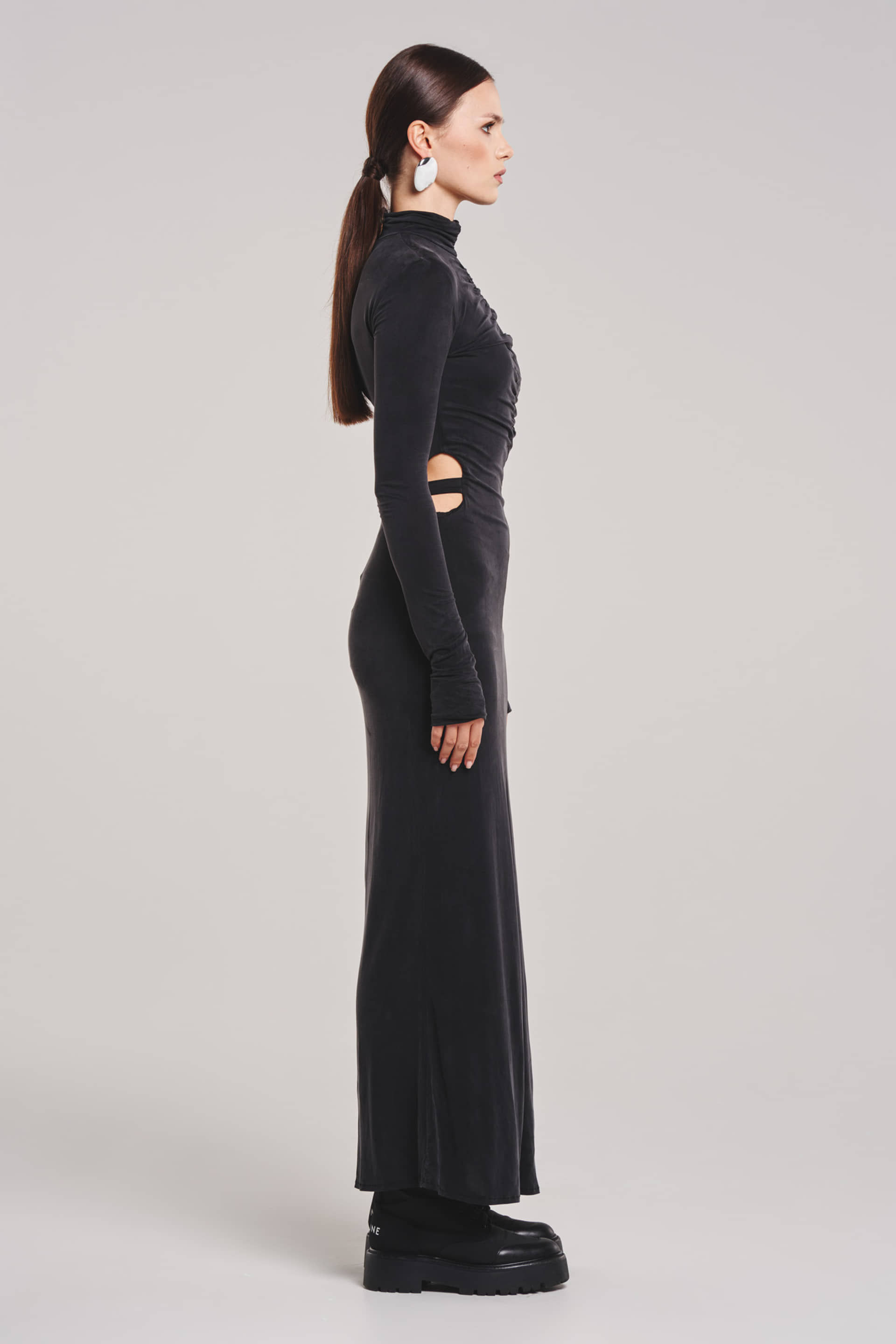 LONG CUPRO DRESS made by BENU Studio
