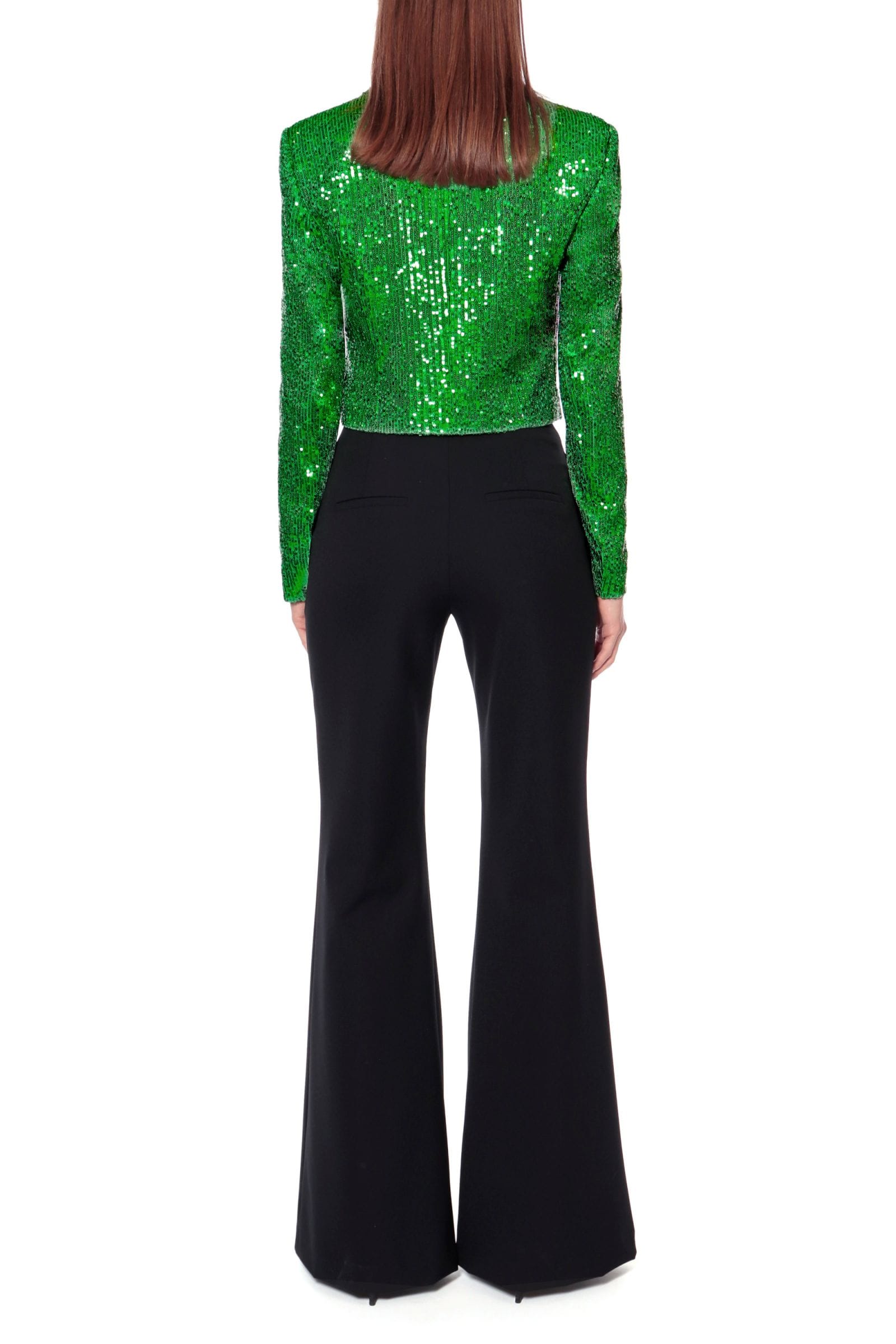 Blazer Shannon Shamrock Green sequins in Green made by HALEWSKI