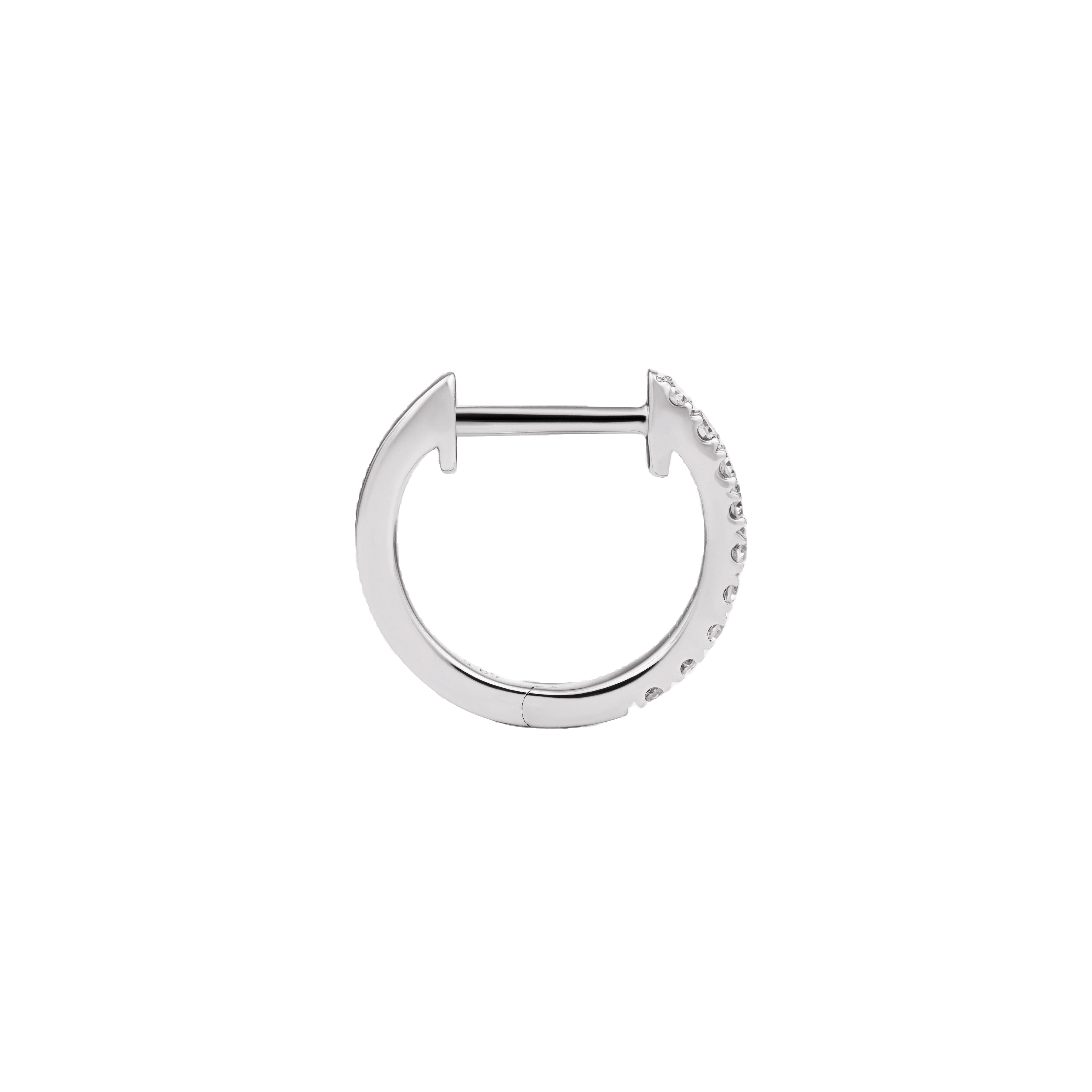 HOOP WHITE DIAMOND & PLAIN WHITE GOLD - 10MM made by ENNUI