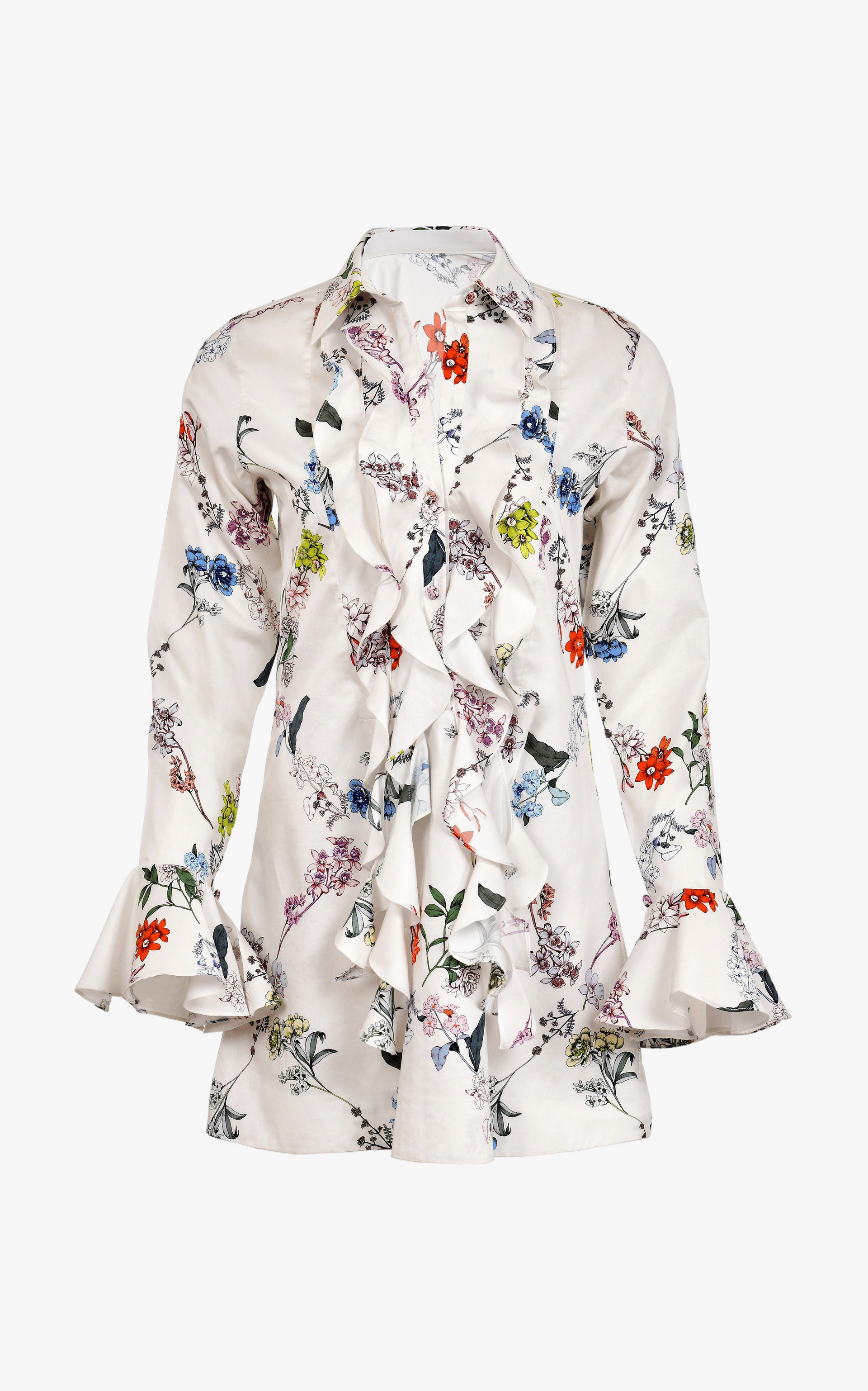 Cate Cotton Flowers Mini Dress made by Francesca Miranda