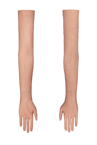 "BE A DIVA" CRYSTAL GLOVES made by NUÉ