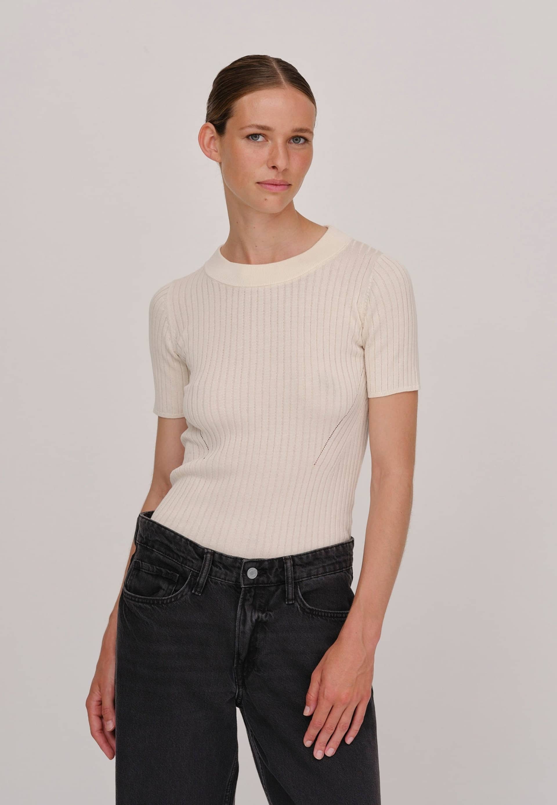 Doofy Knit Blouse - Off White made by HERSKIND