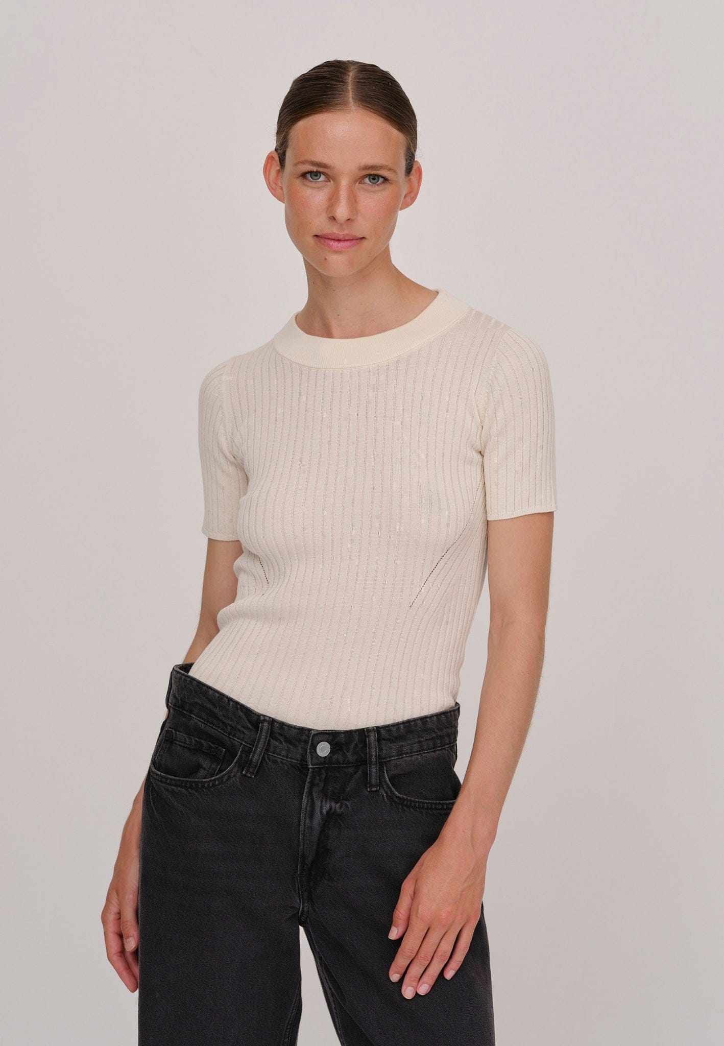 Doofy Knit Blouse - Off White made by HERSKIND