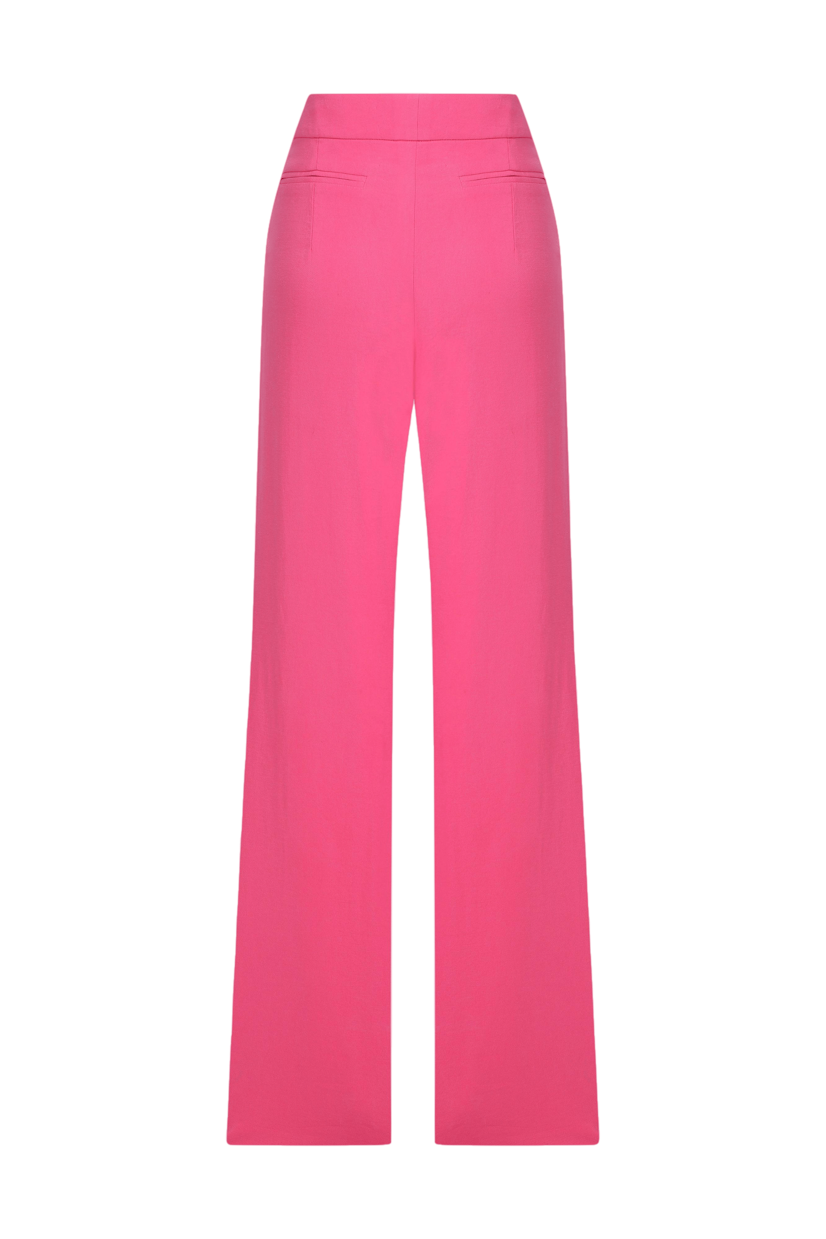 Tina Wide-leg Trousers in Bubble Gum Pink made by Nazli Ceren