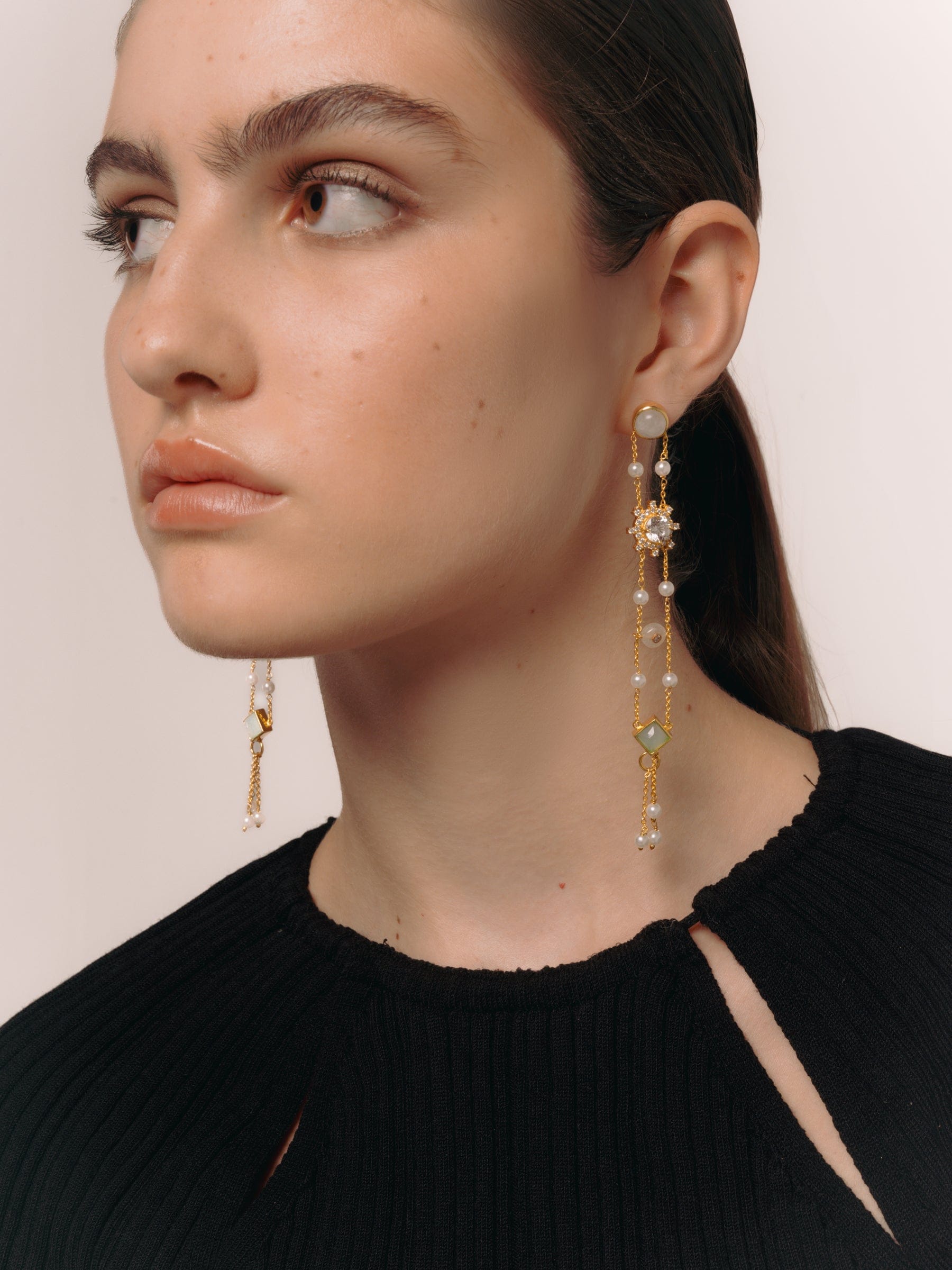 Pendientes Galatea Blancos made by Lavani Jewels