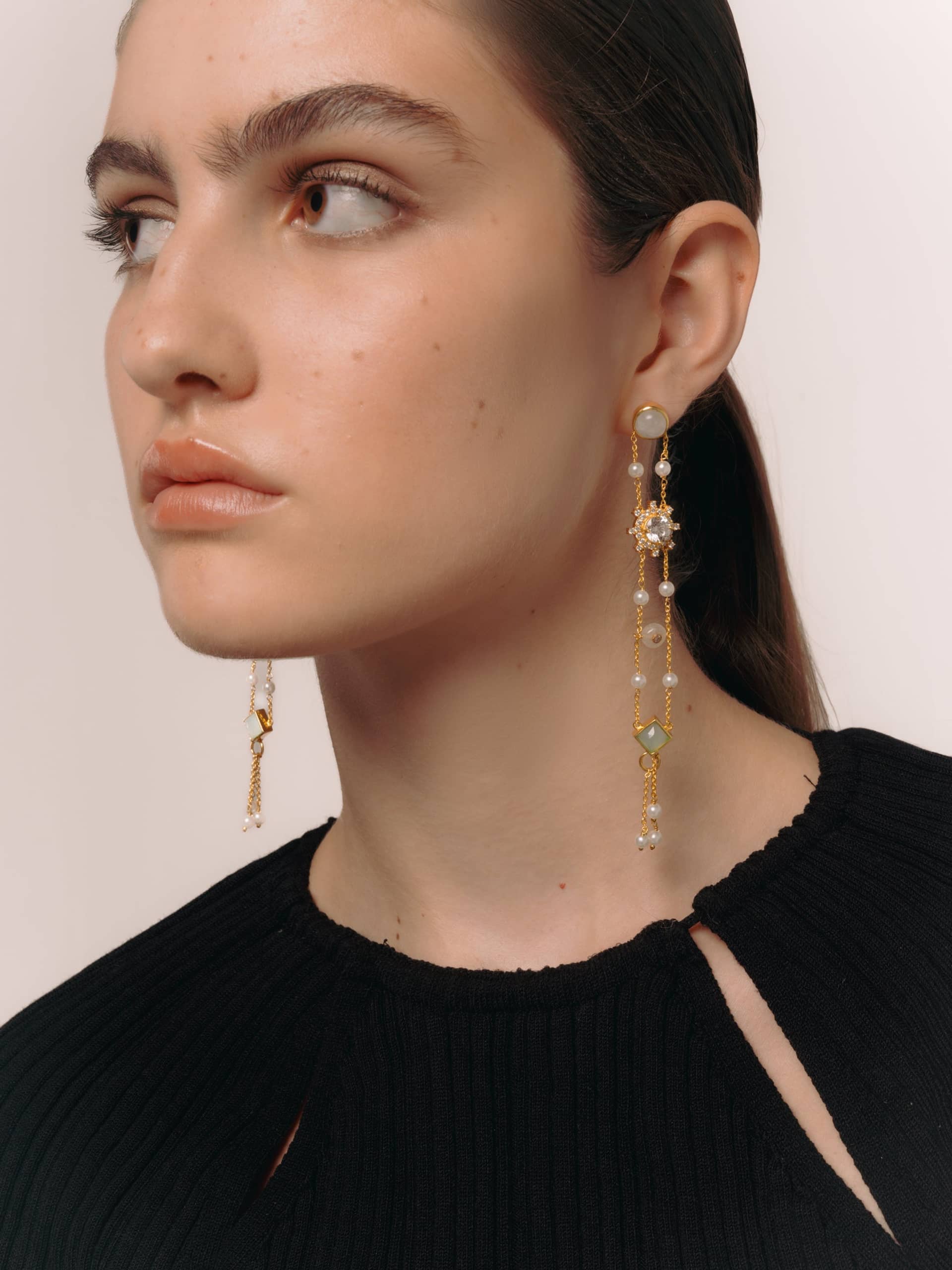 Pendientes Galatea Blancos made by Lavani Jewels