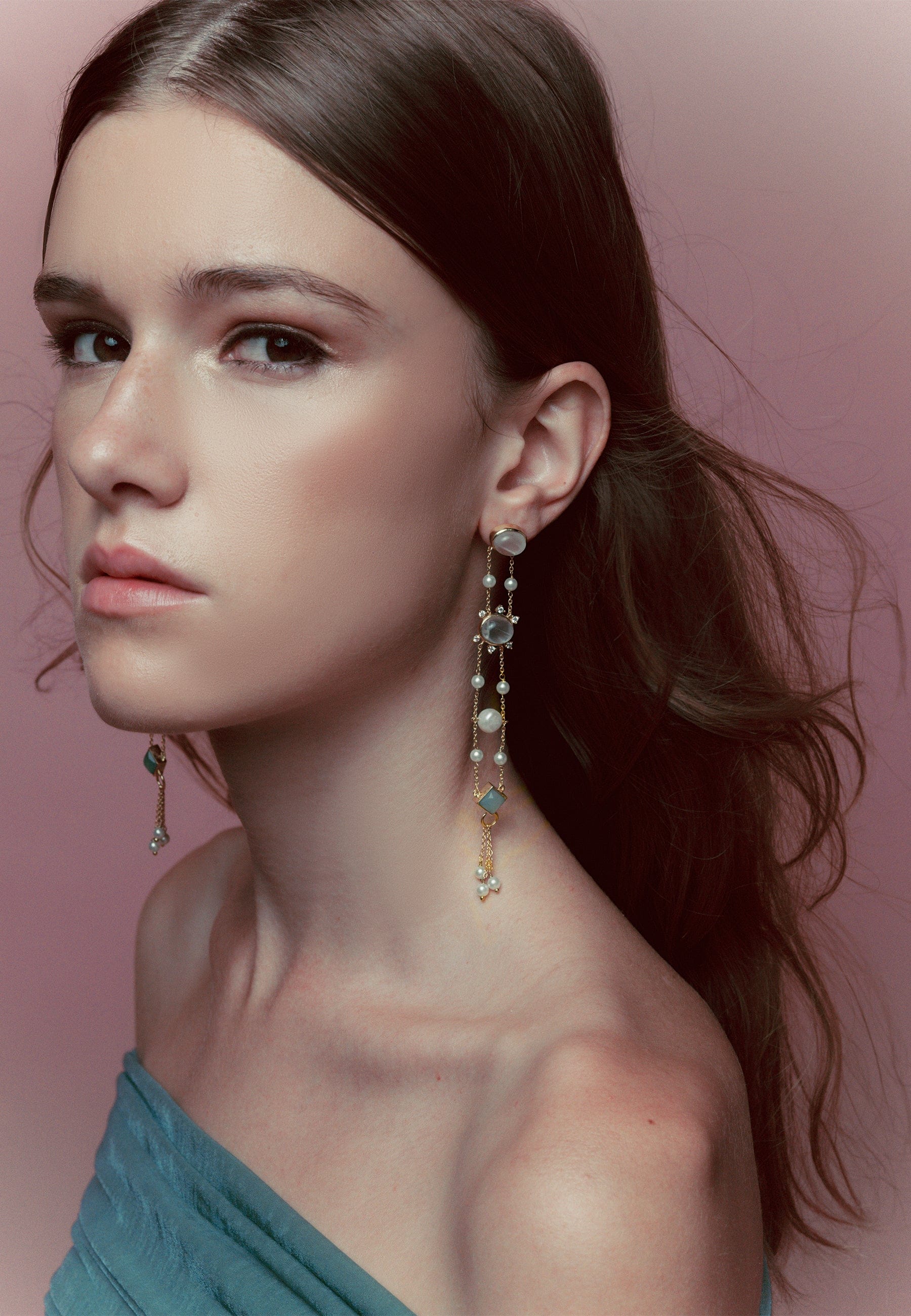 Pendientes Galatea Blancos made by Lavani Jewels