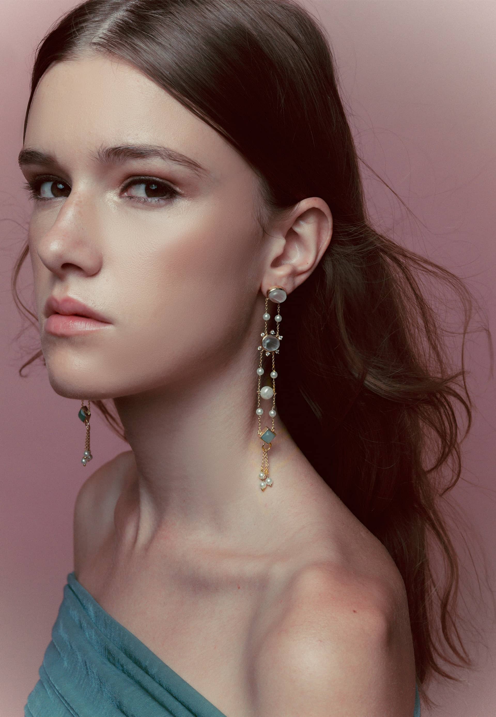 Pendientes Galatea Blancos made by Lavani Jewels