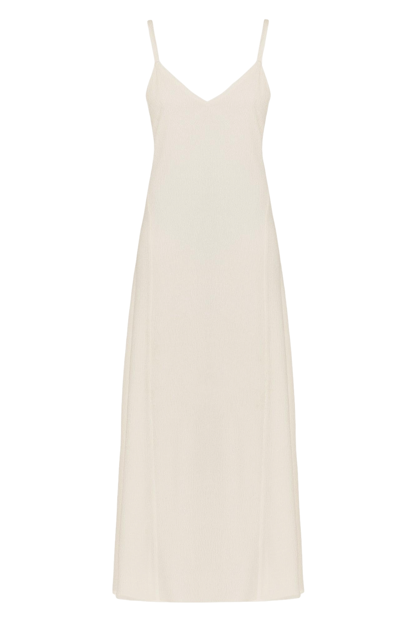 INES textured silk open back maxi dress made by UNDRESS