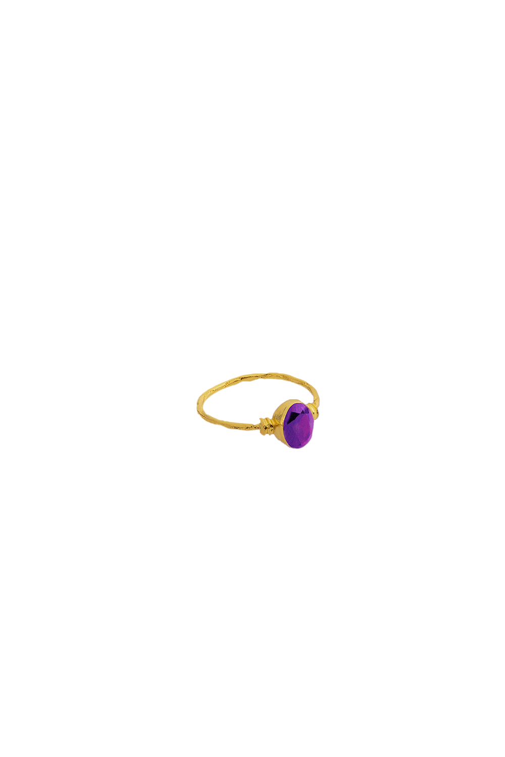Amethyst Gold Ring made by Lora Istanbul
