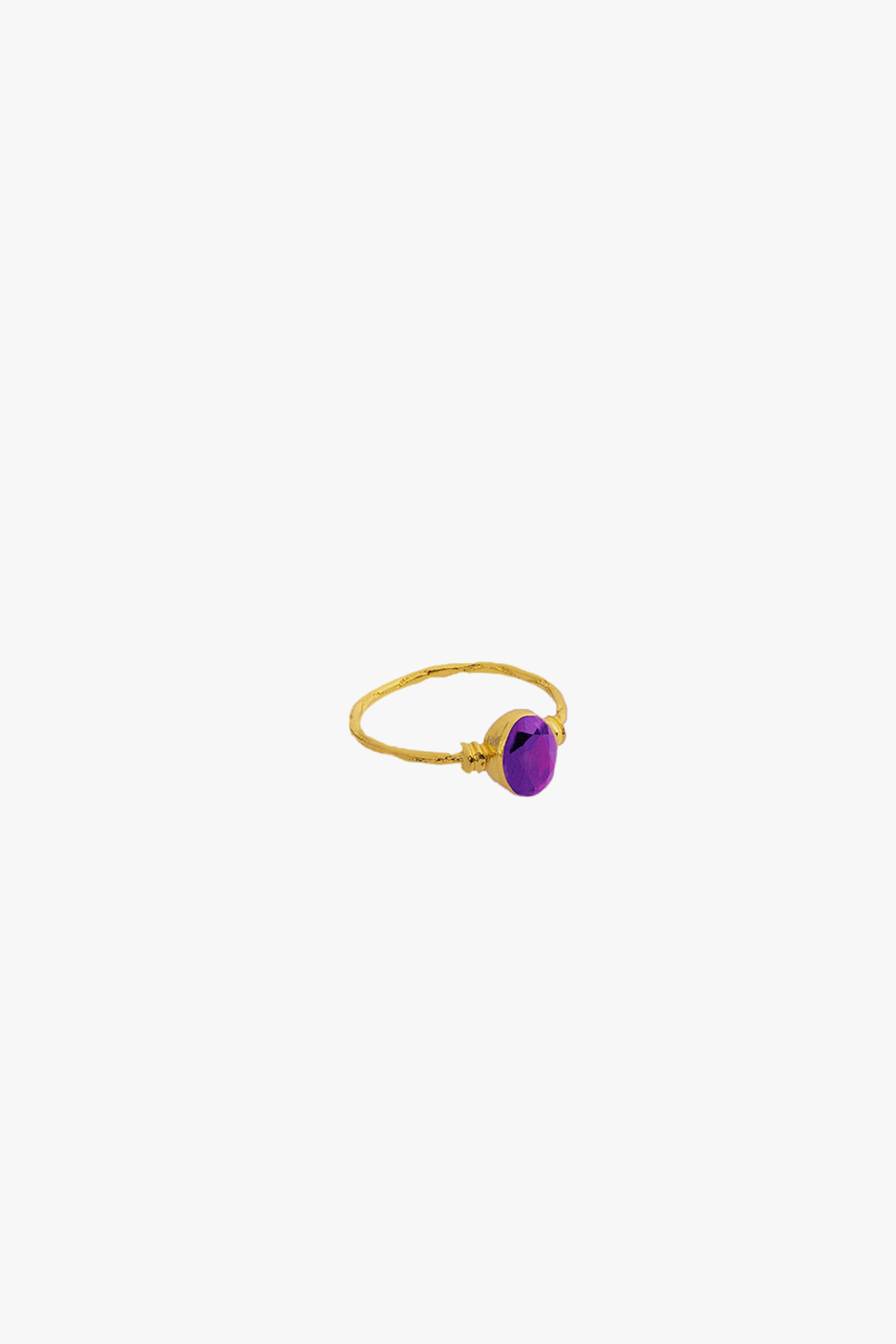 Amethyst Gold Ring made by Lora Istanbul