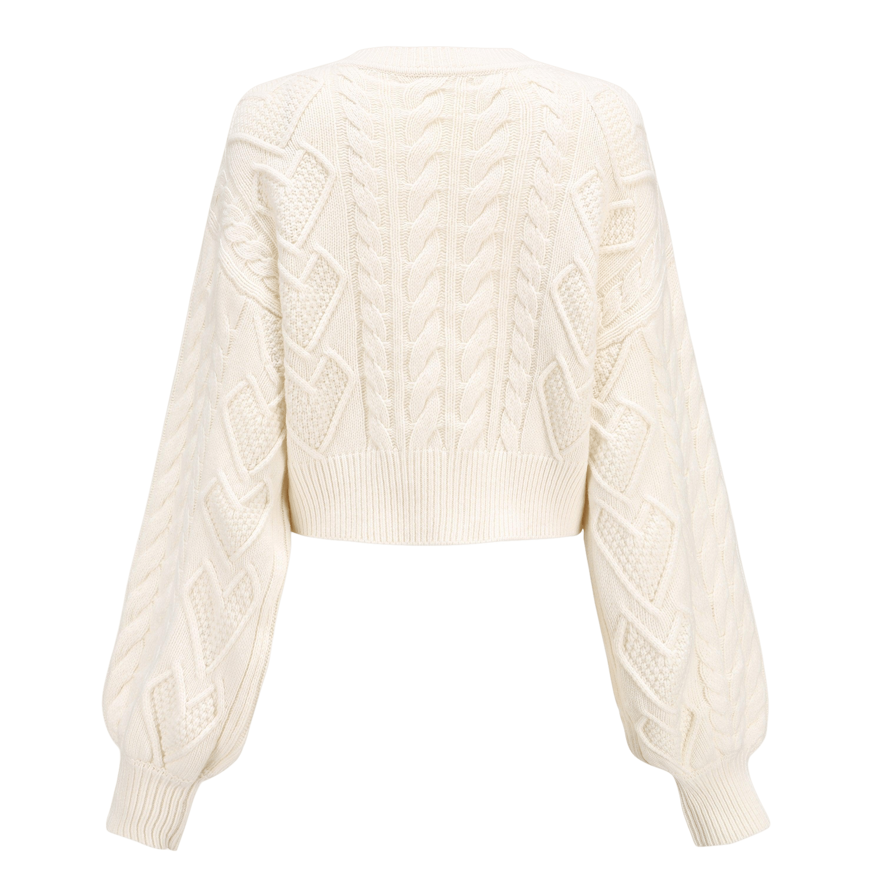 White Nina Cardigan (Final Sale) made by Nana Jacqueline