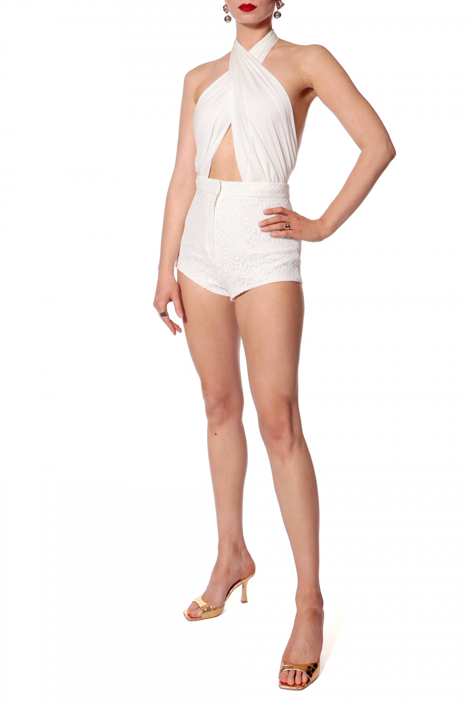 Micro Shorts Cori Off White made by HALEWSKI