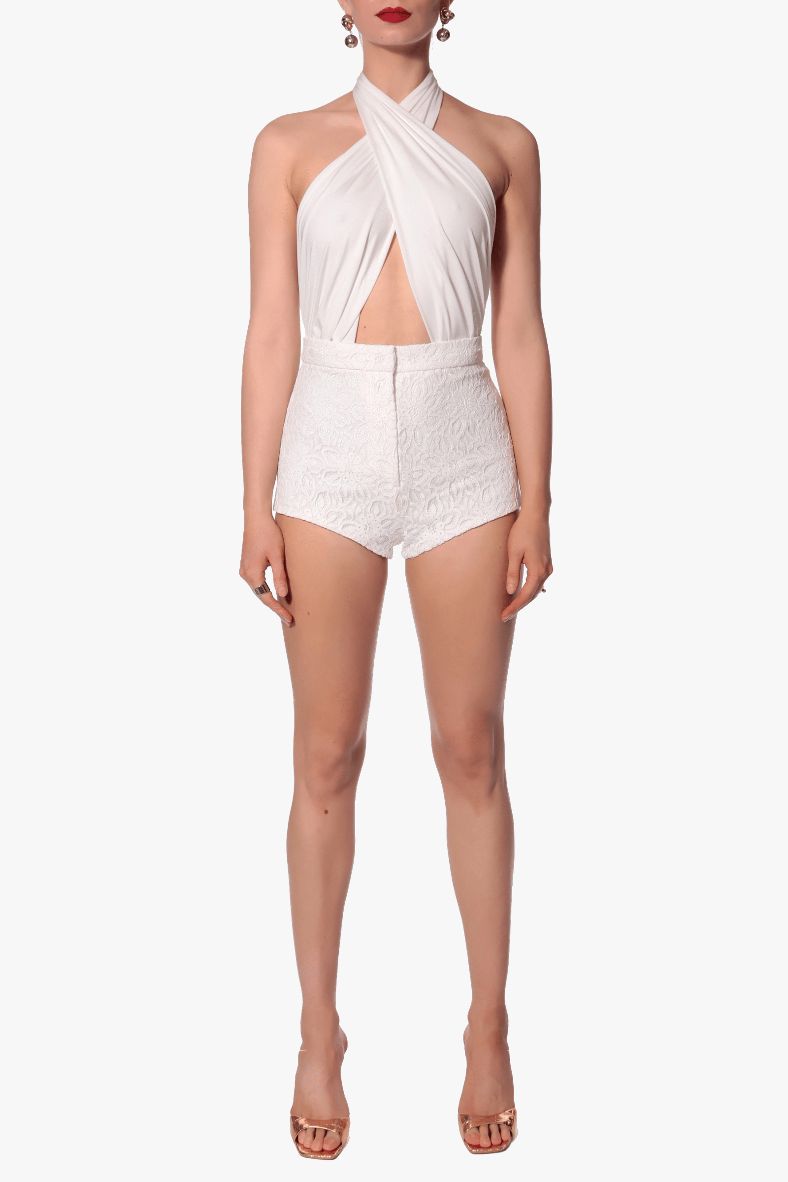 Micro Shorts Cori Off White made by HALEWSKI