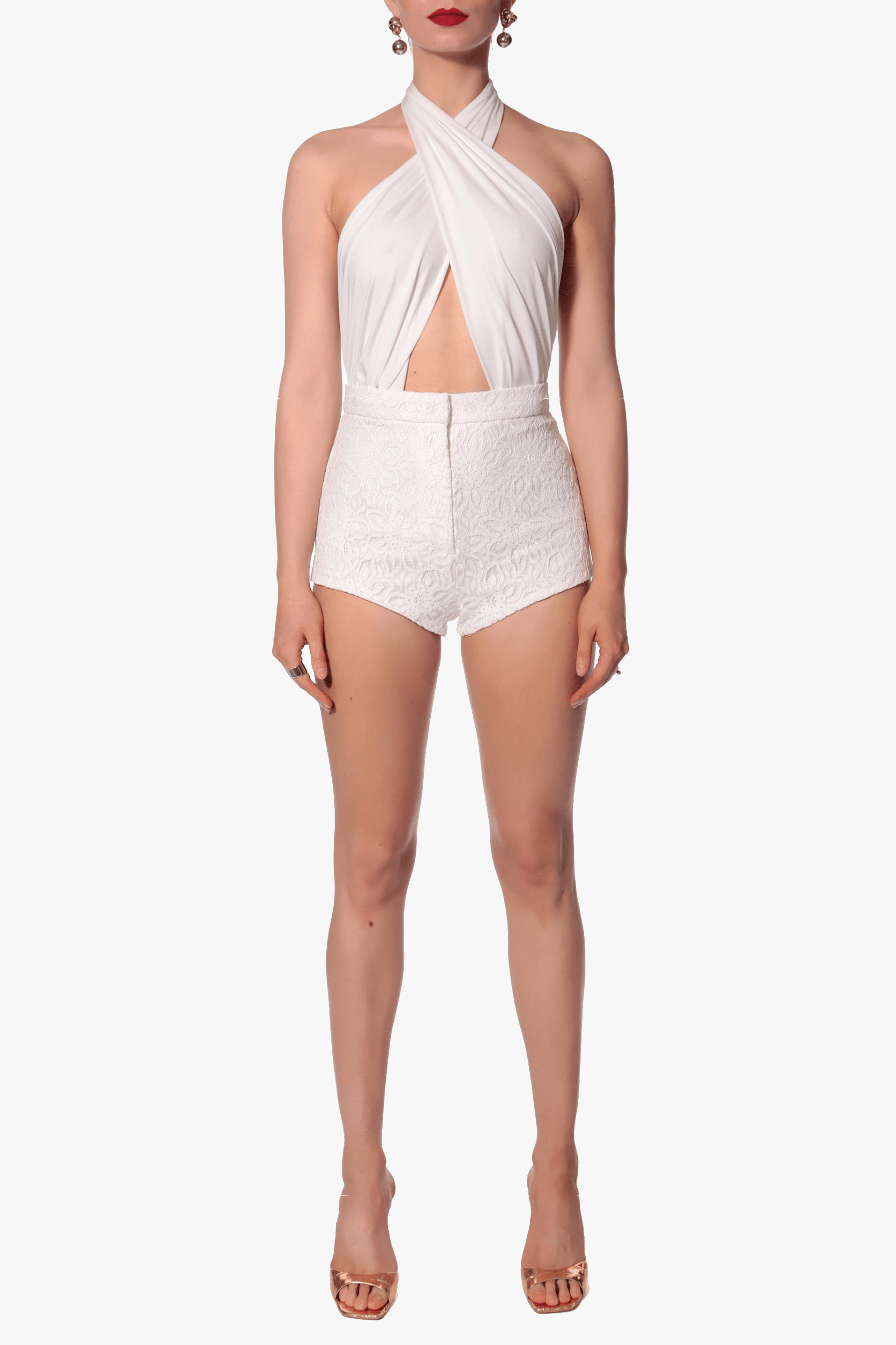 Micro Shorts Cori Off White made by HALEWSKI