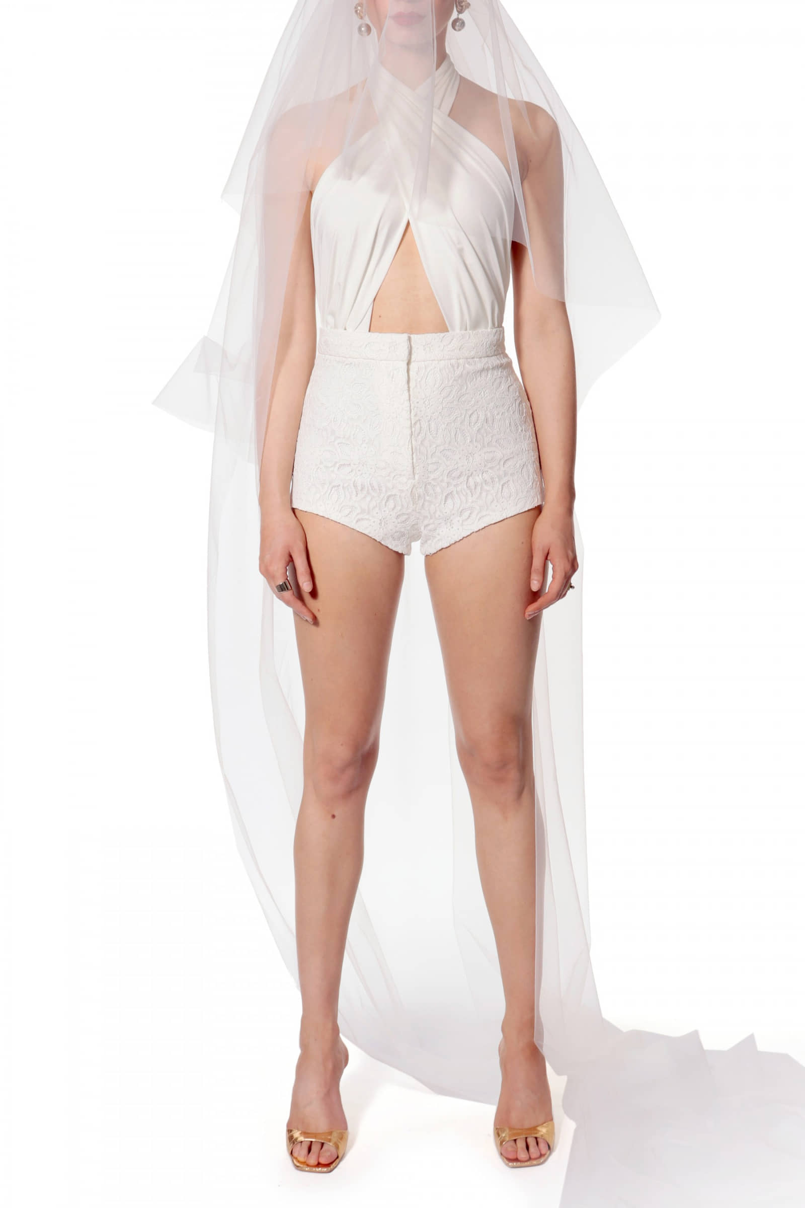 Micro Shorts Cori Off White made by HALEWSKI