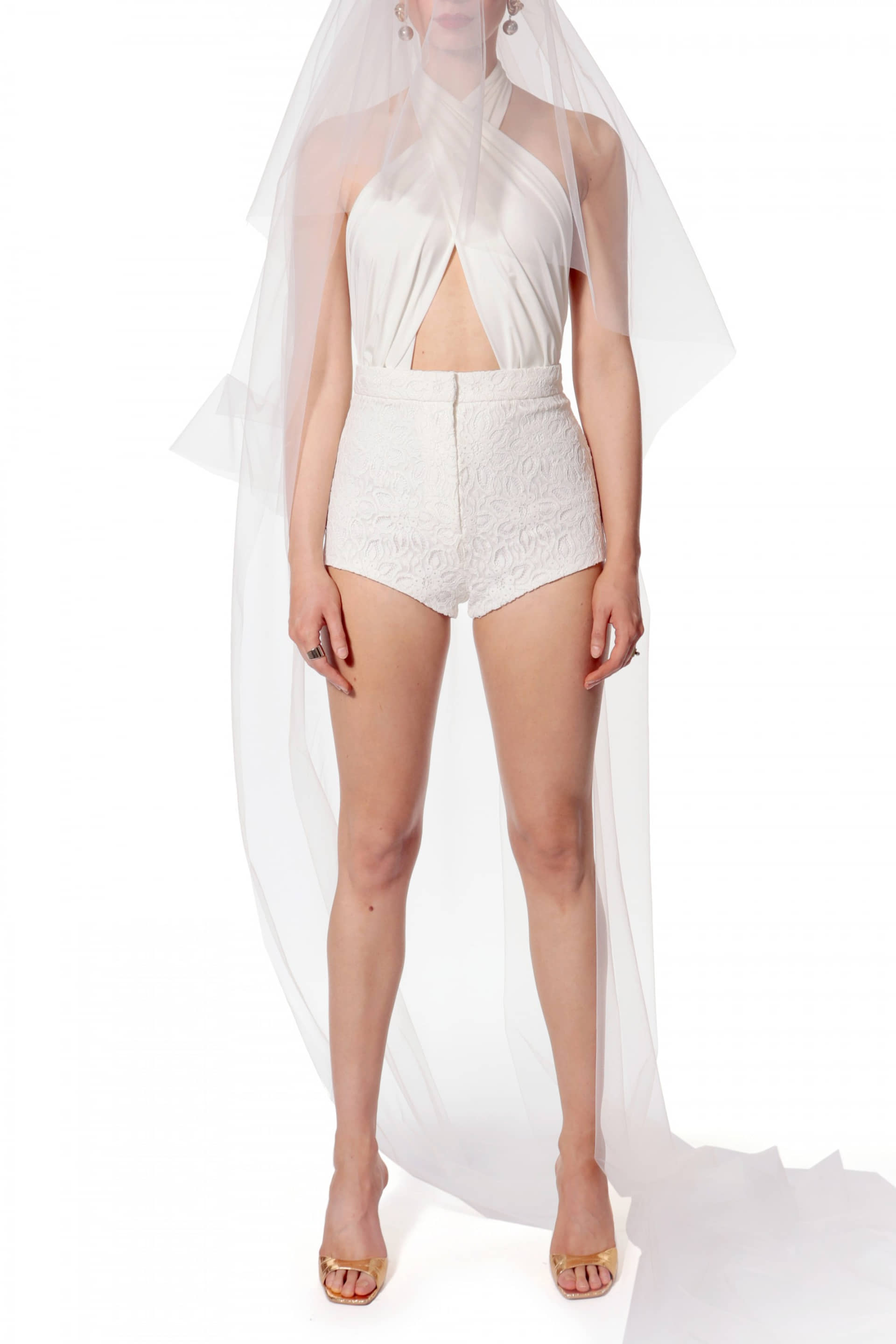 Micro Shorts Cori Off White made by HALEWSKI