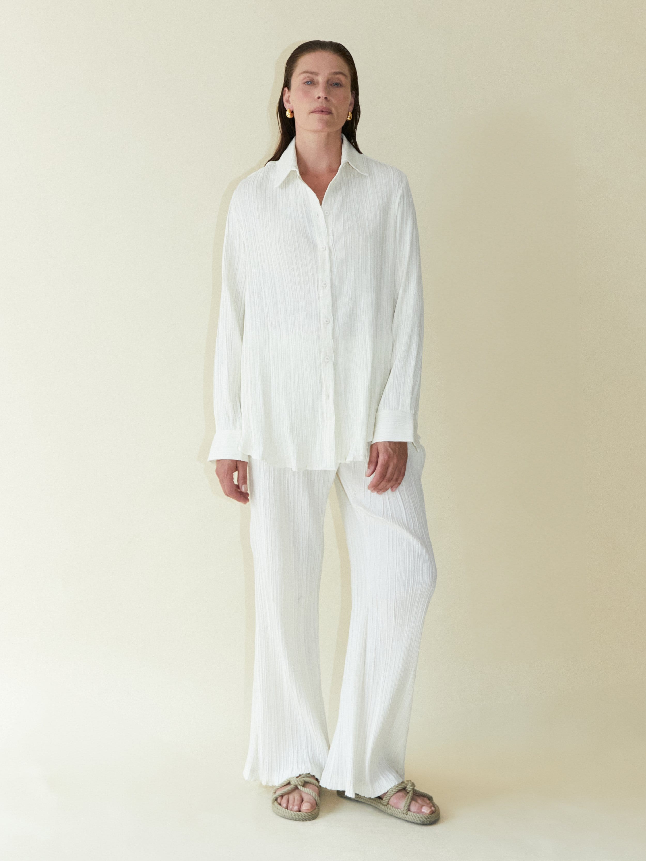 Tree Bark Classic Shirt - Ivory made by CAHAYA STUDIOS