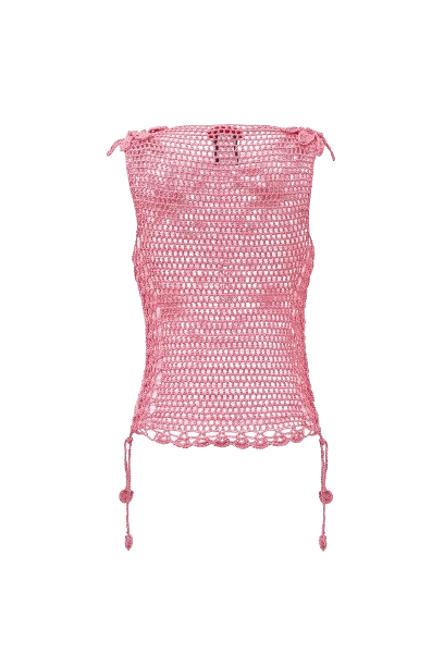 Dust Rose Handmade Crochet Top made by ANDREEVA