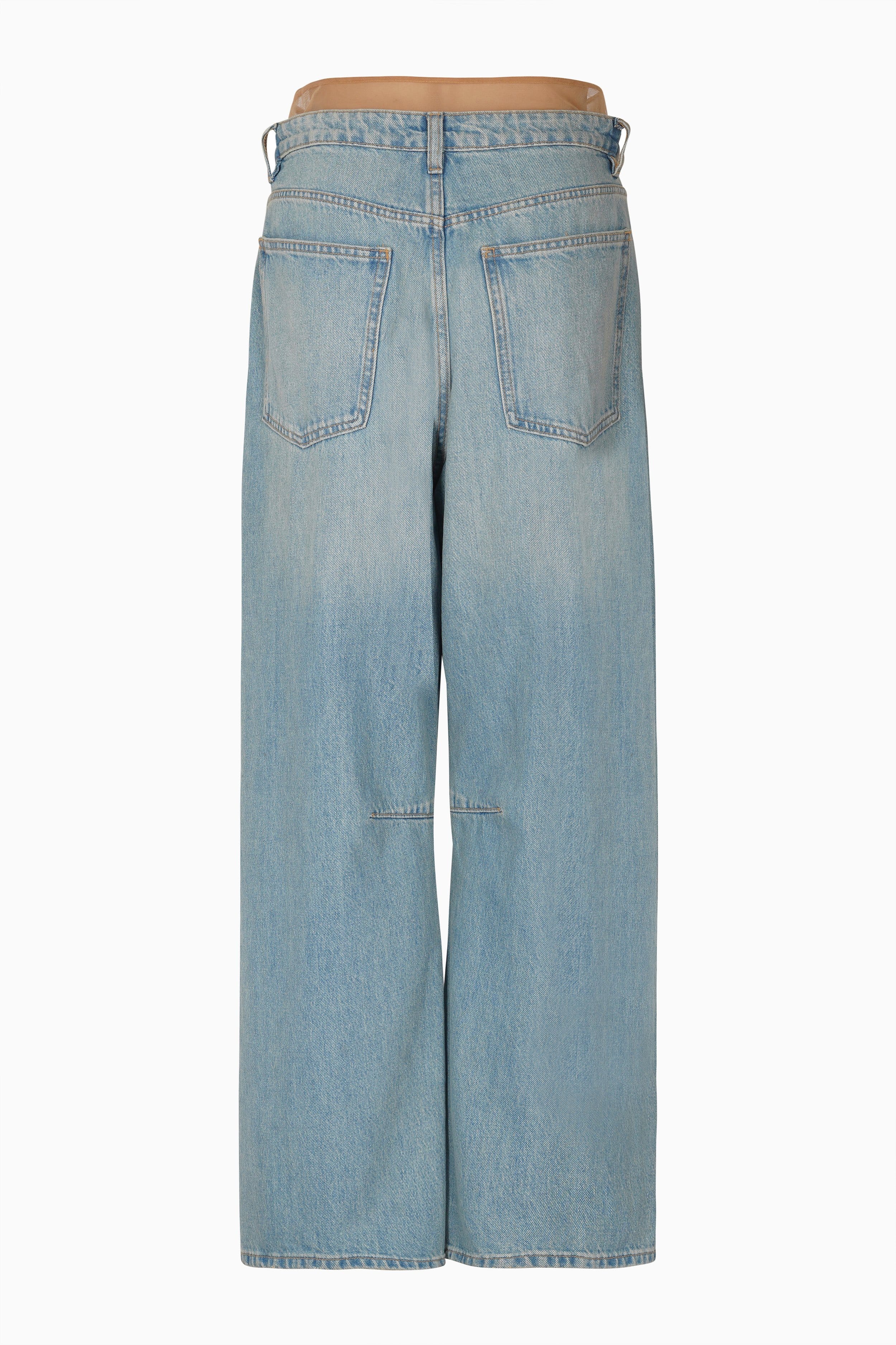 Upcycled Sheer Waist Jeans made by Szabo Sihag