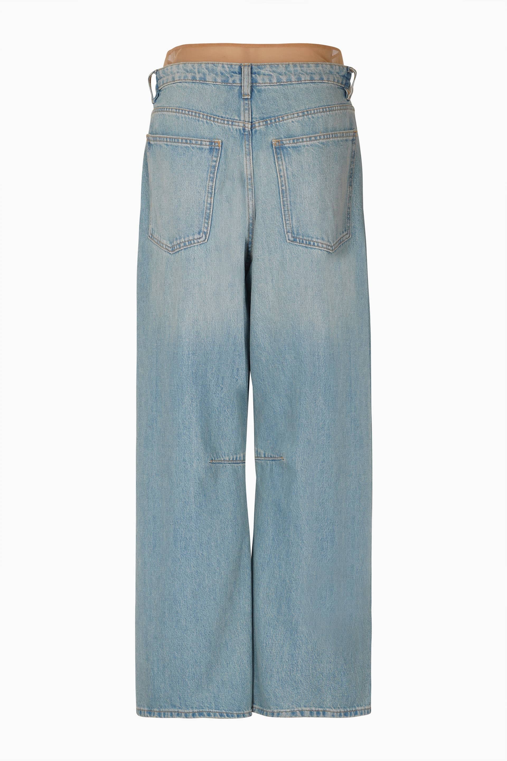 Upcycled Sheer Waist Jeans made by Szabo Sihag