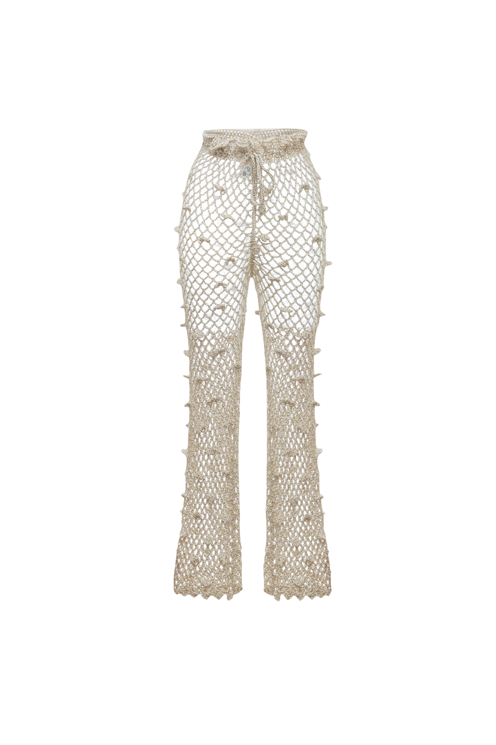 Metallic Handmade Crochet Pants made by ANDREEVA