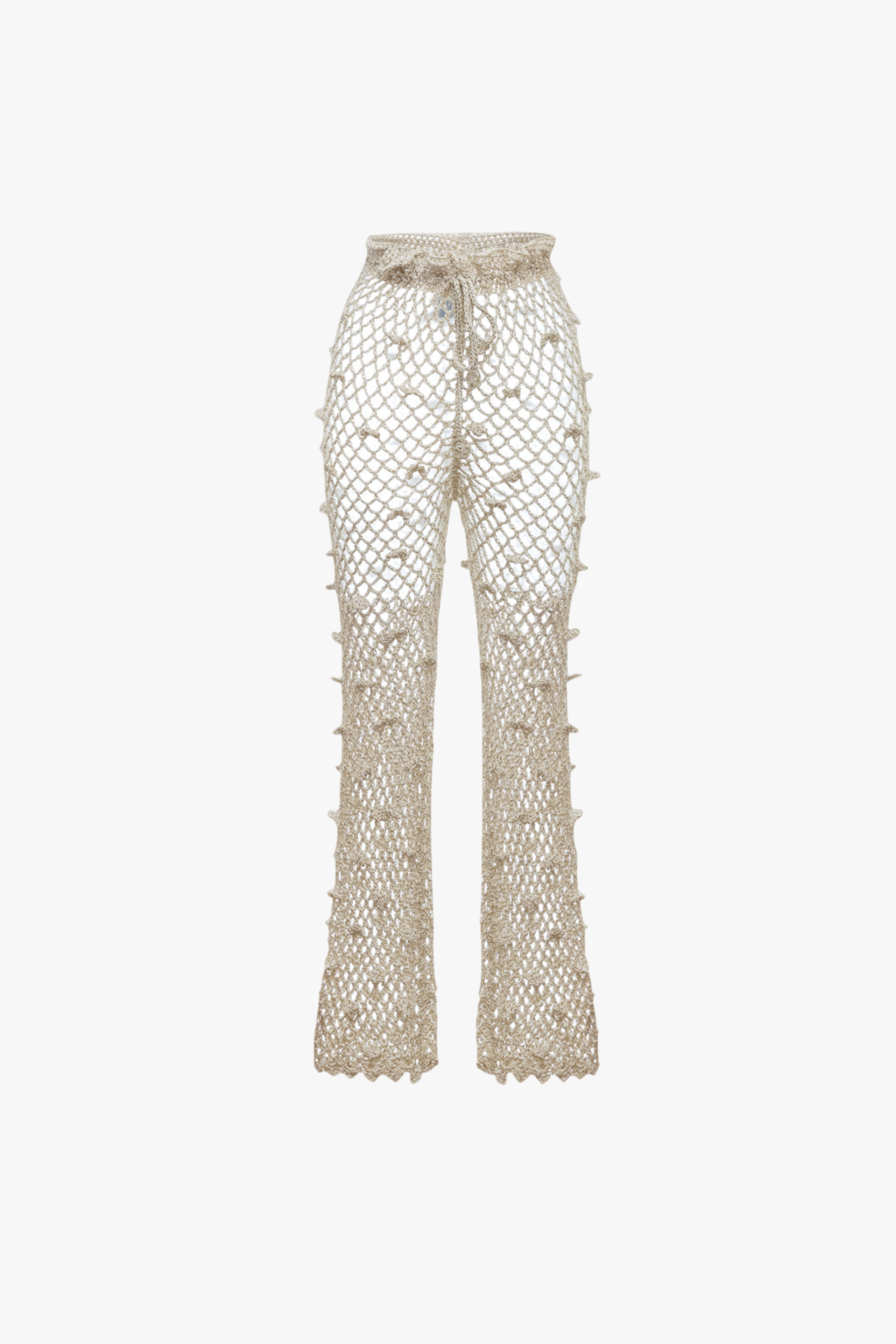 Metallic Handmade Crochet Pants made by ANDREEVA