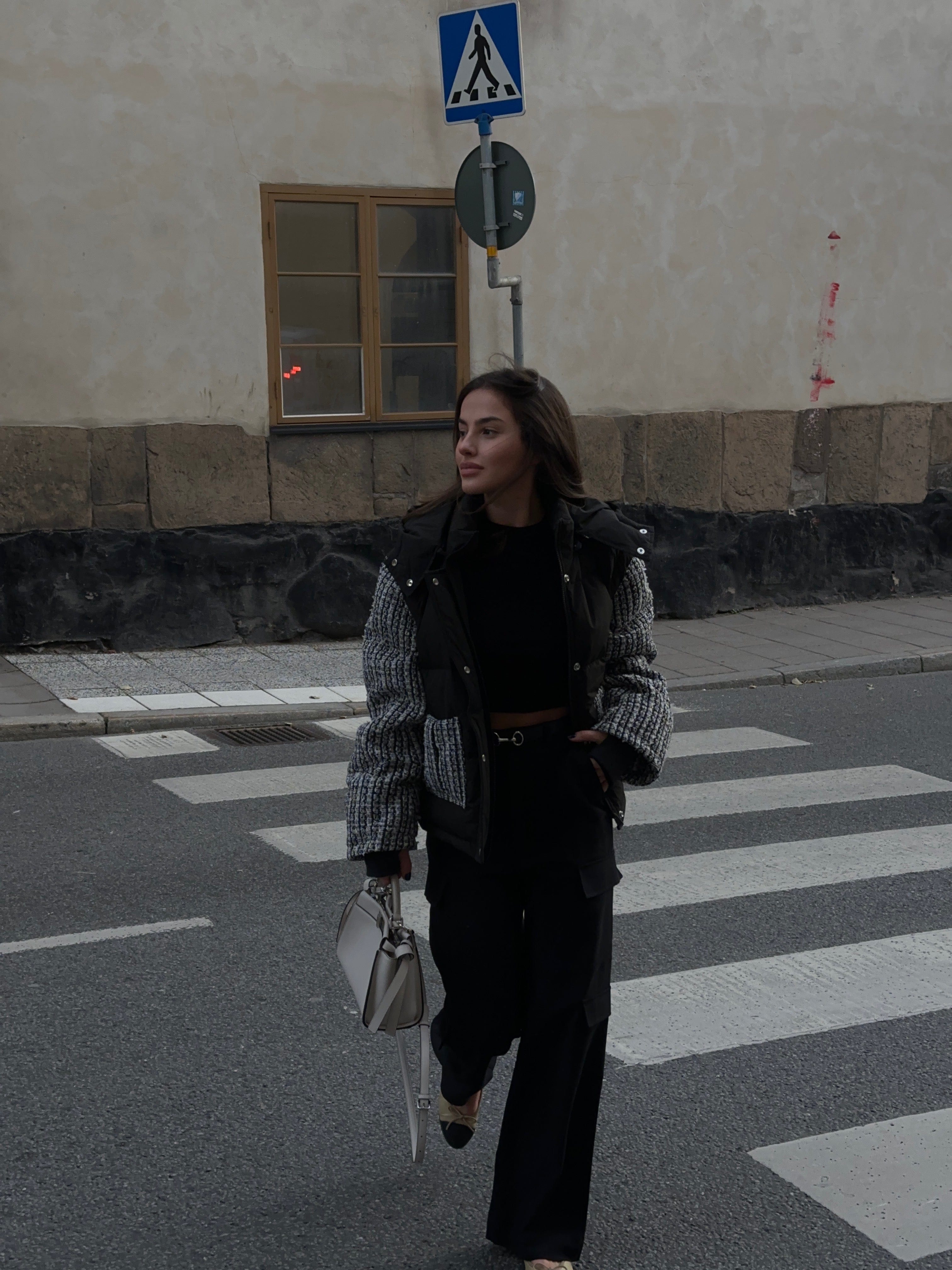 Tweed Puffer Jacket and Vest made by CLOEYS