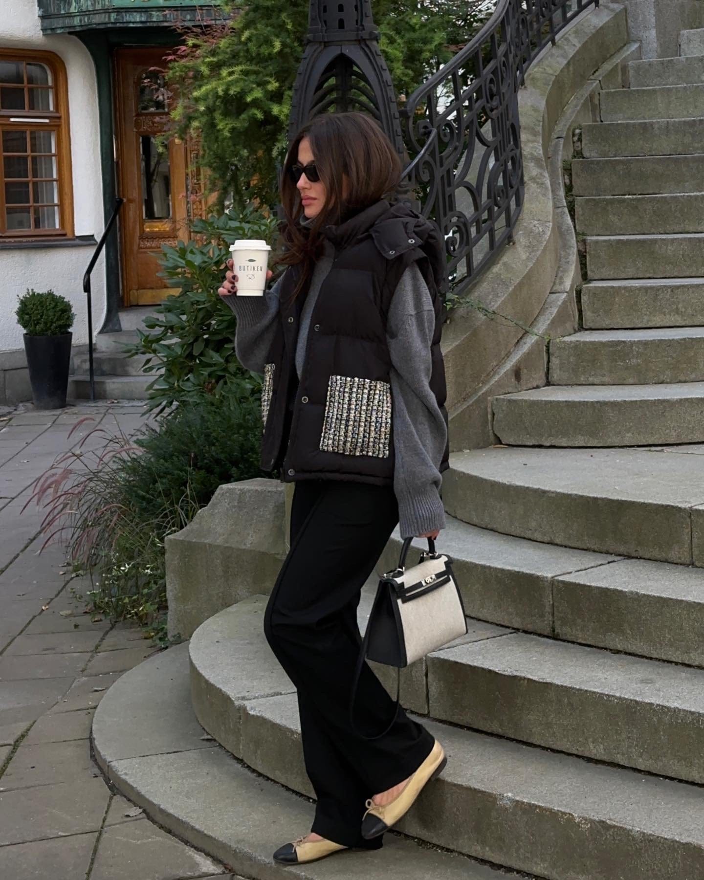 Tweed Puffer Jacket and Vest made by CLOEYS