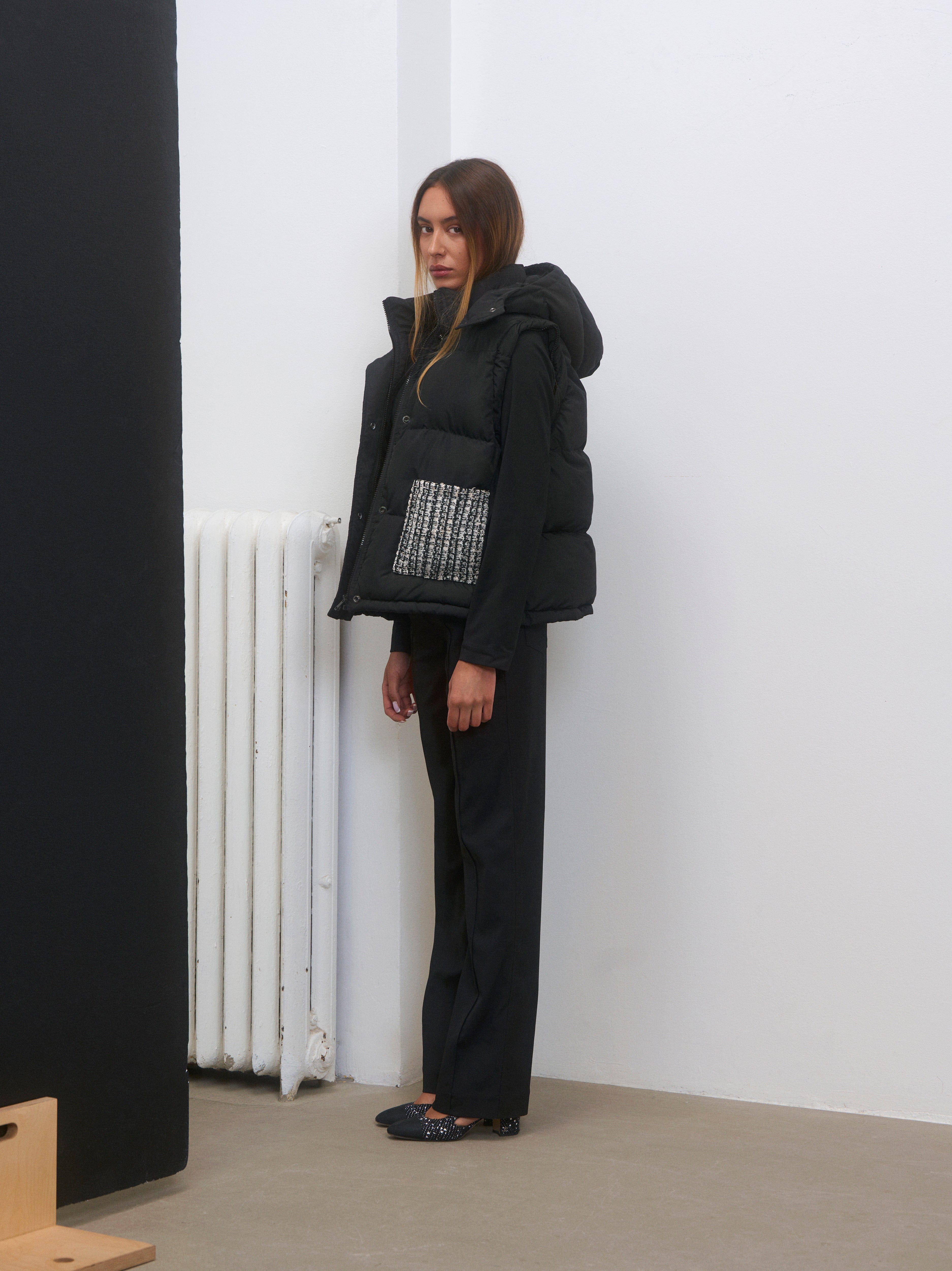 Tweed Puffer Jacket and Vest made by CLOEYS