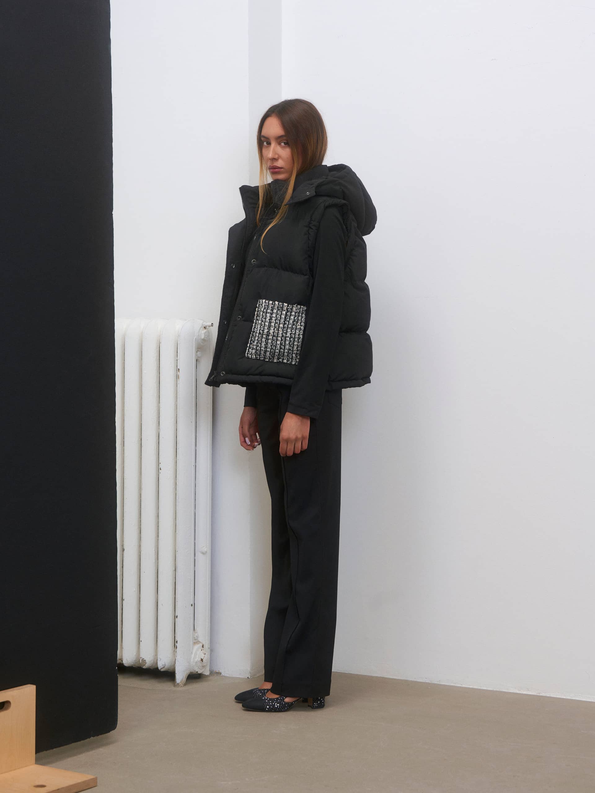 Tweed Puffer Jacket and Vest made by CLOEYS