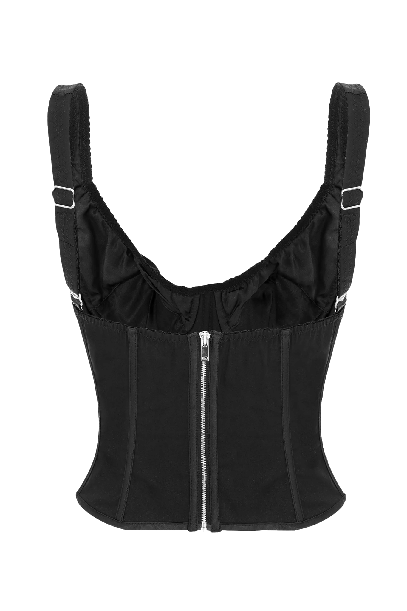 Mina Cotton Silk Bustier in Black made by Aureliana