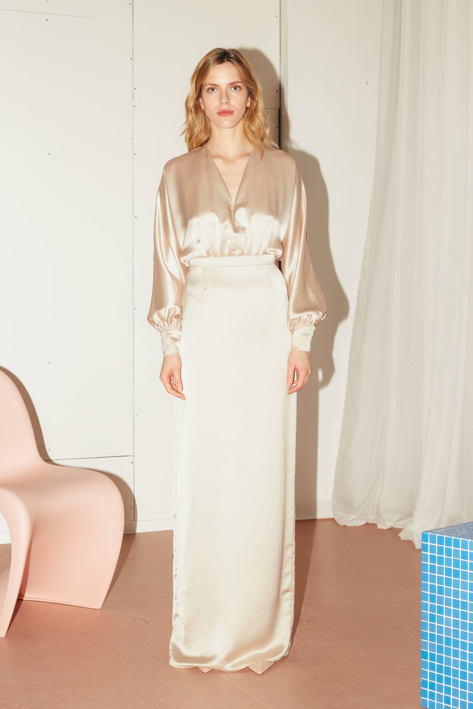 BONA champagne beige wedding dress in Beige made by UNDRESS