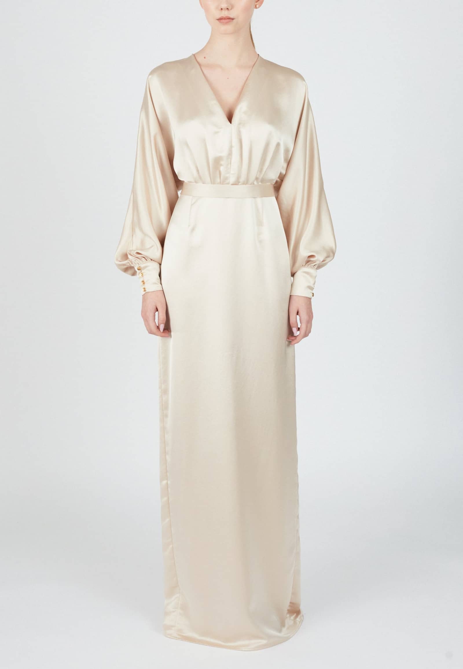 BONA champagne beige wedding dress in Beige made by UNDRESS