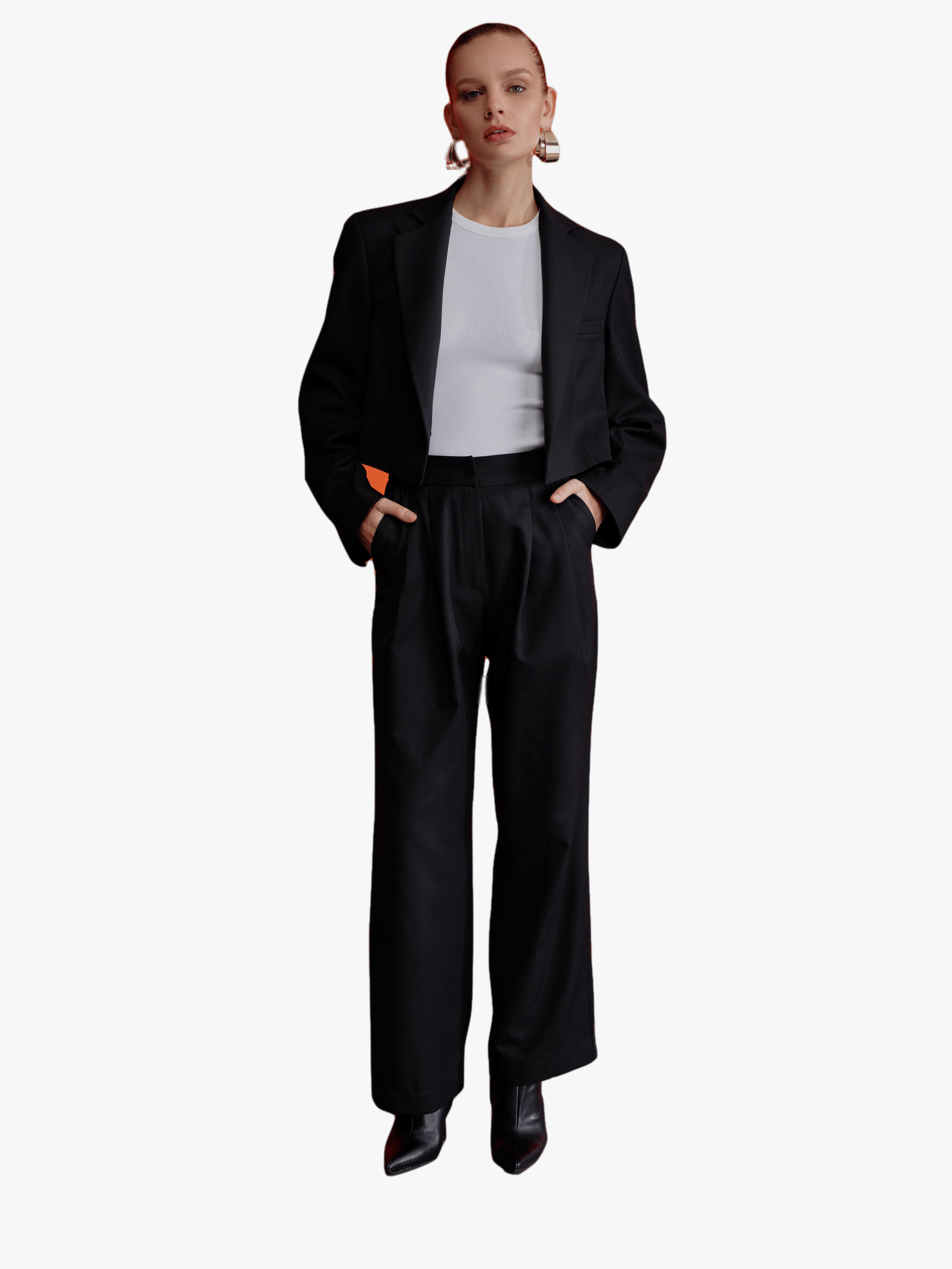 Tina Trousers in Black in Black made by Nazli Ceren