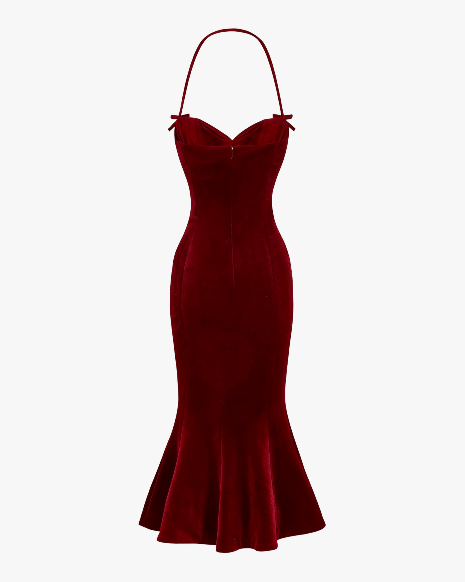 Althea Velvet Maxi Dress (Red) made by Nana Jacqueline