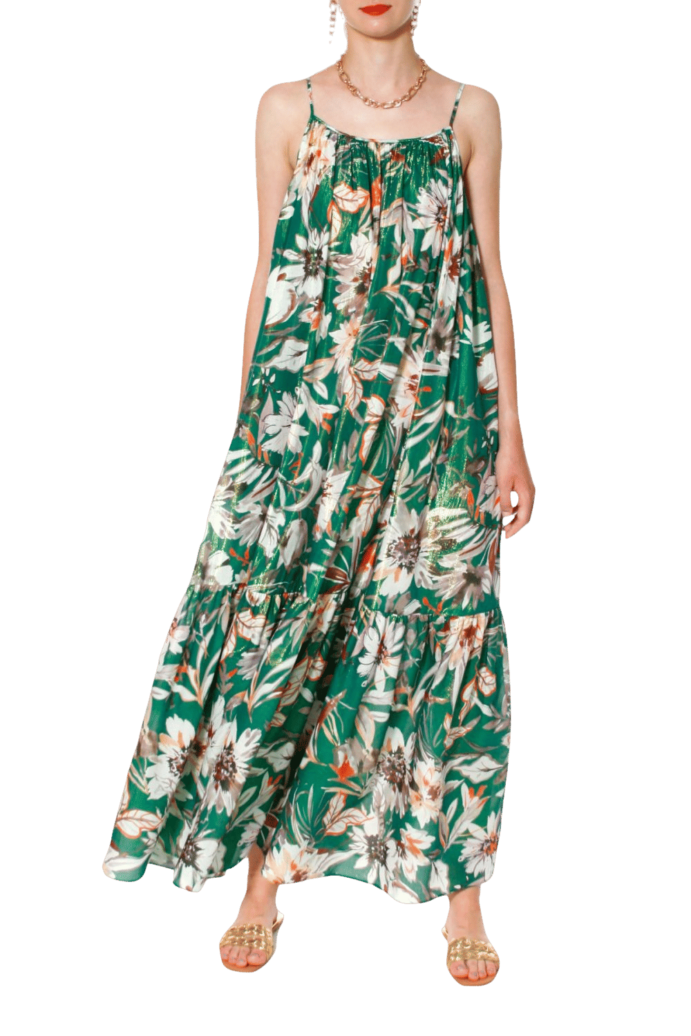 Dress Lea Summer Bouquet in Multi color made by HALEWSKI