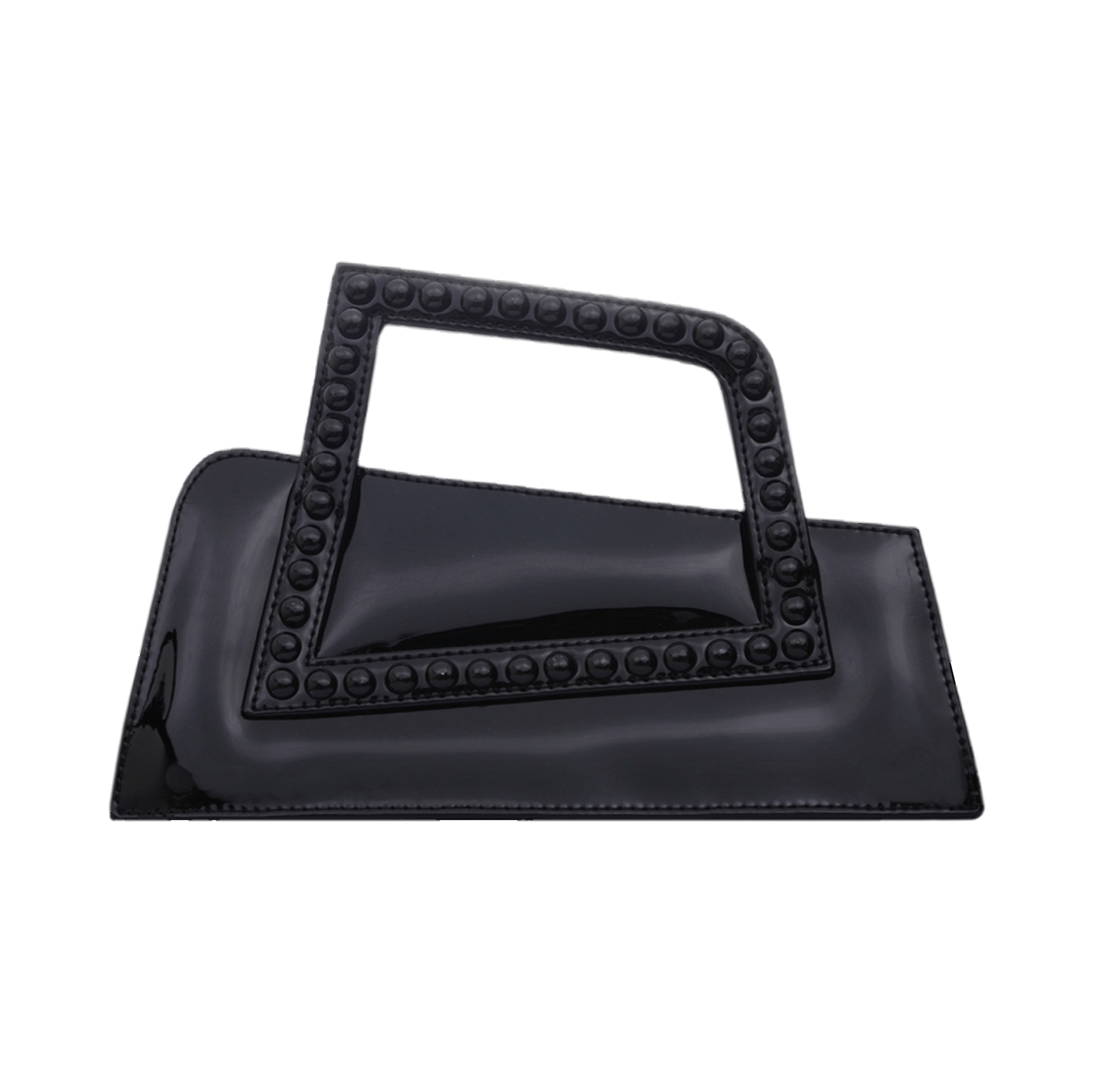 Jalila - Patent Black - Top Handle Bag made by ALIEL
