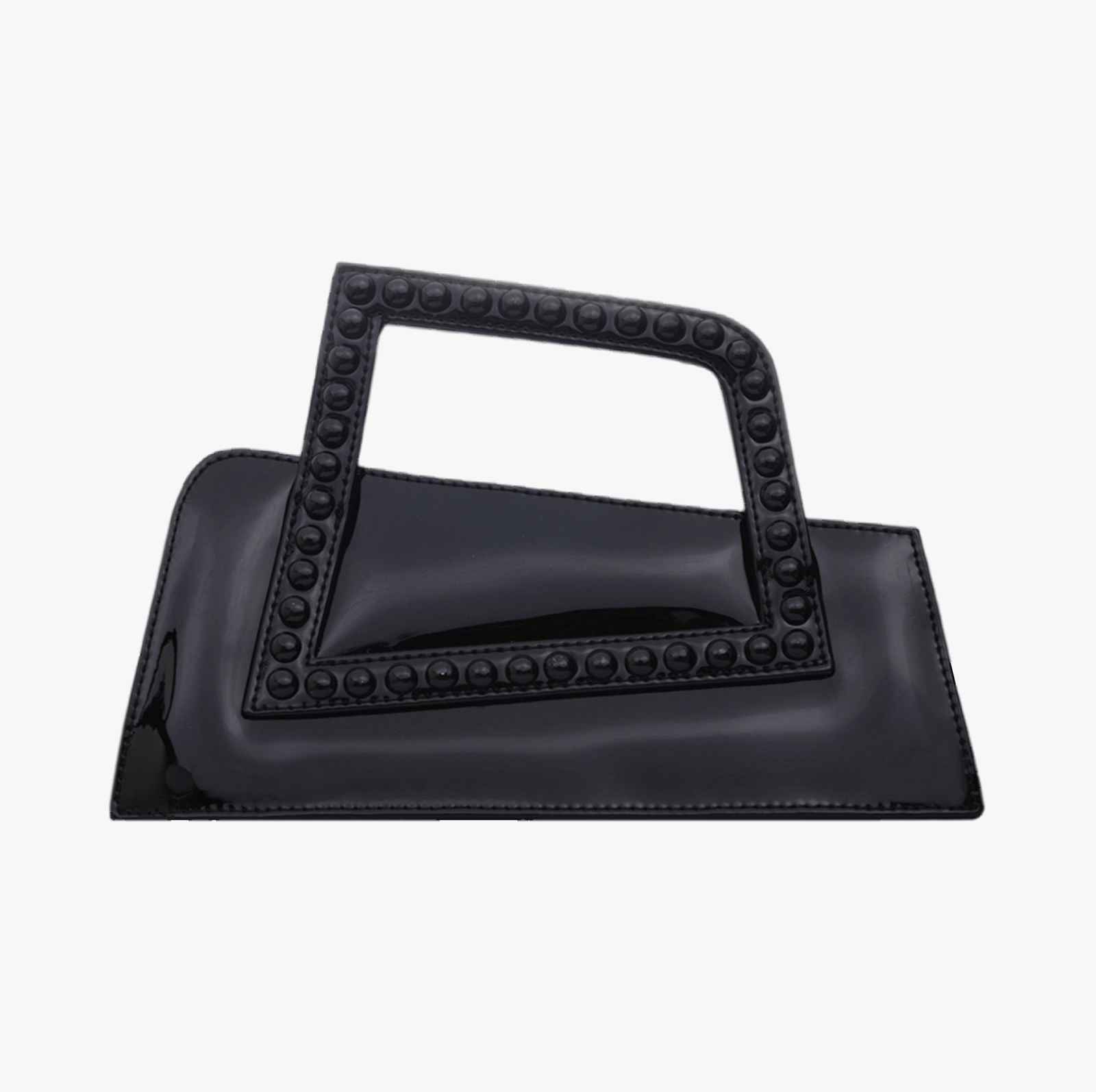 Jalila - Patent Black - Top Handle Bag made by ALIEL